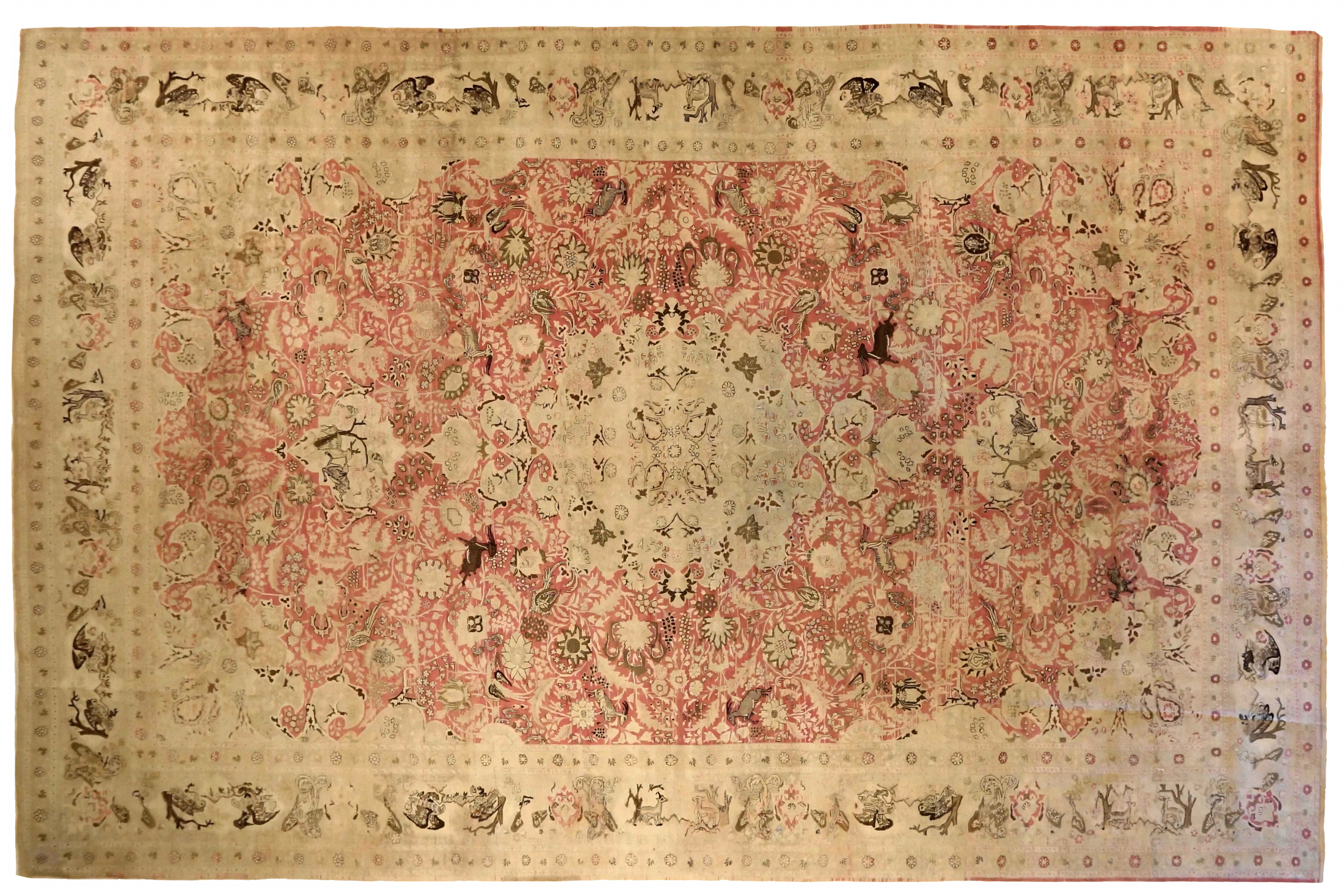Antique Persian Tabriz Transitional Rug 75581
