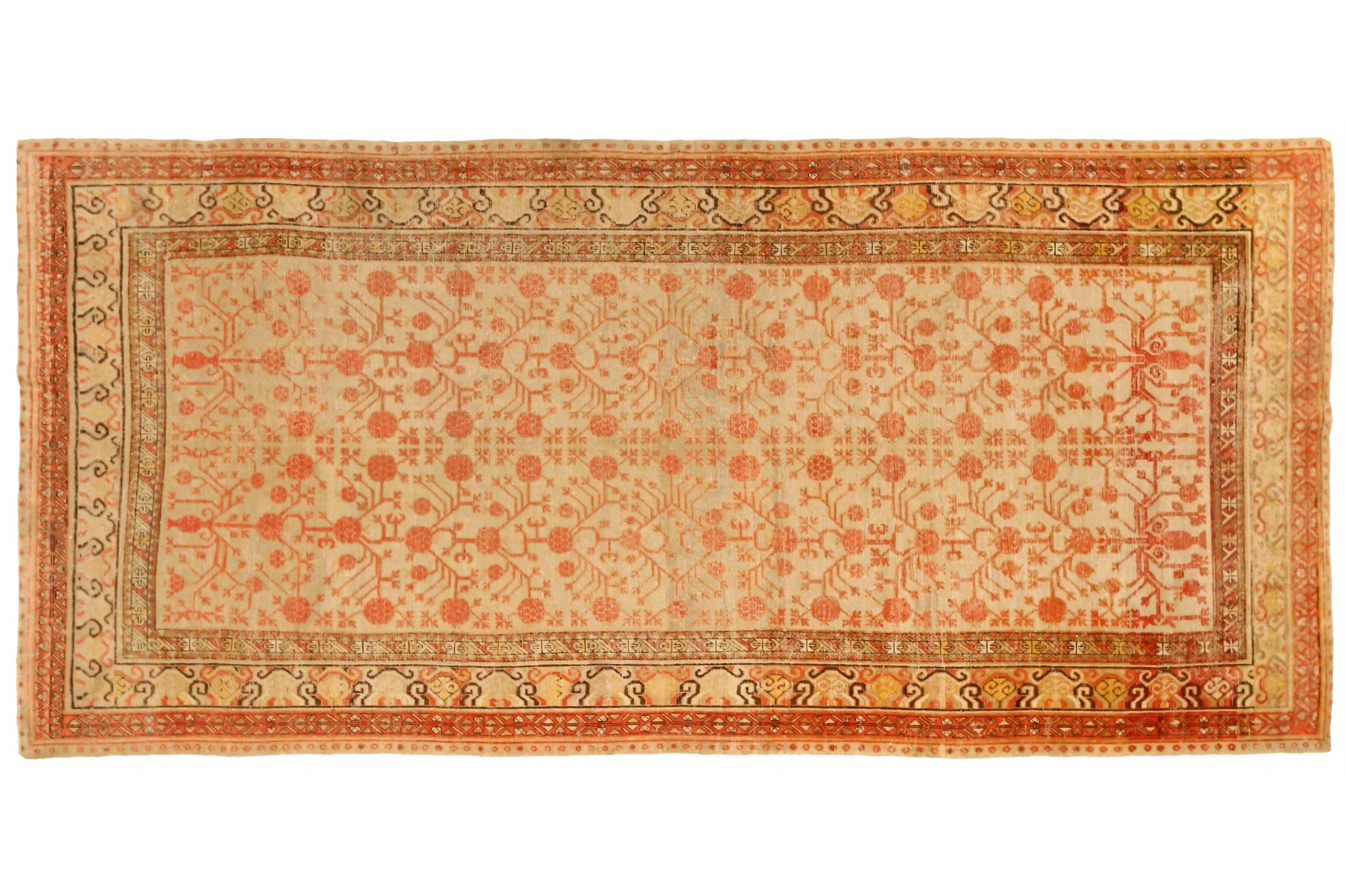 Antique Persian Khotan Transitional Rug 75589
