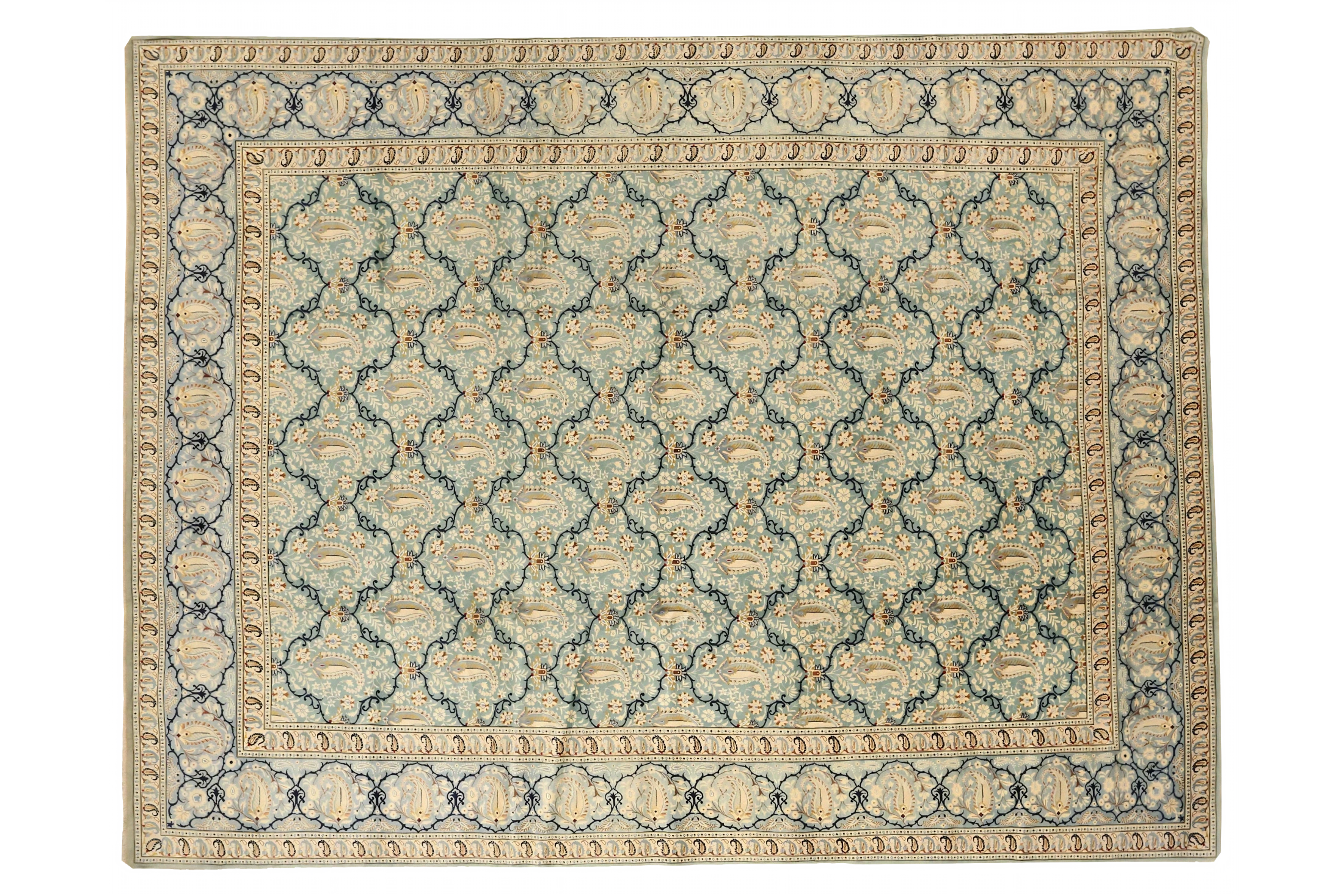 Antique Persian Kashan Traditional Rug 75591