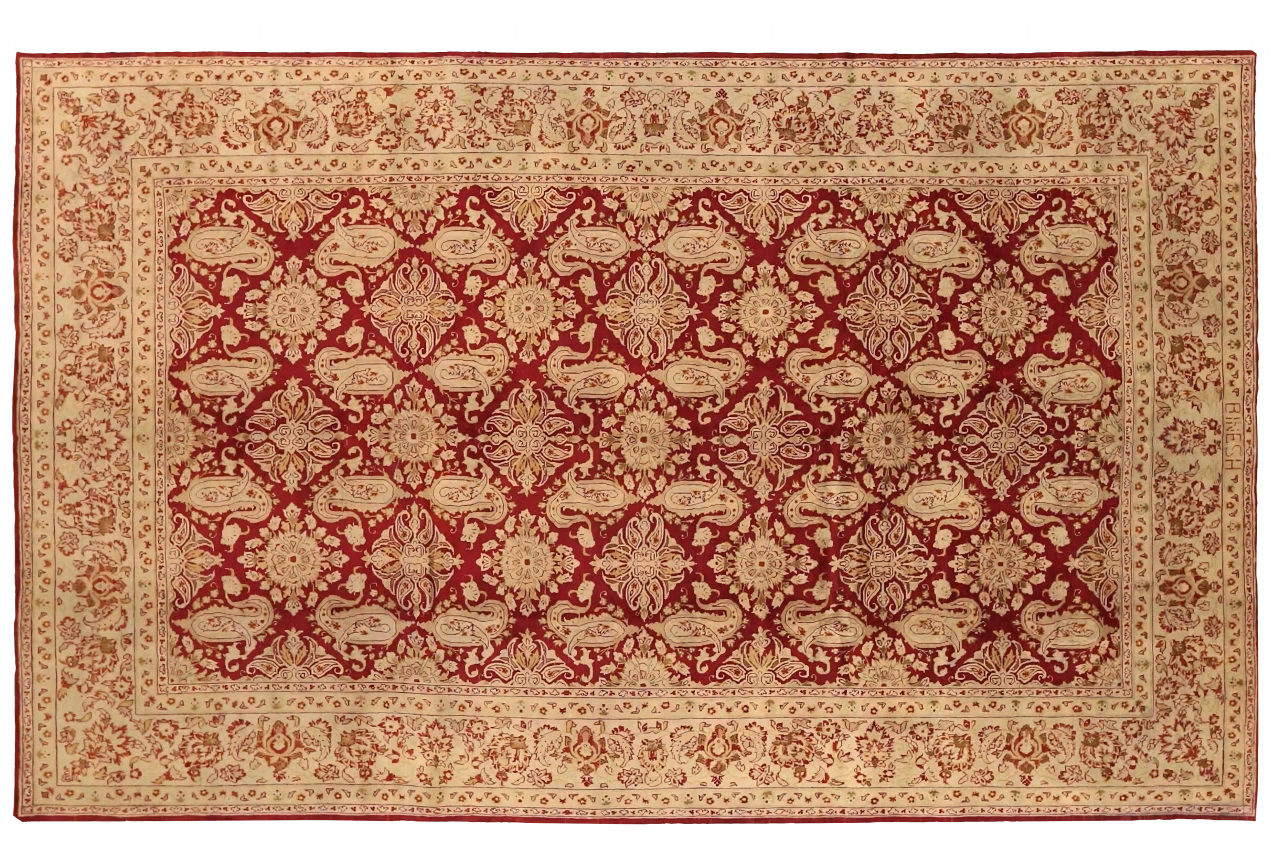 Antique Persian Yazd Traditional Rug 75592