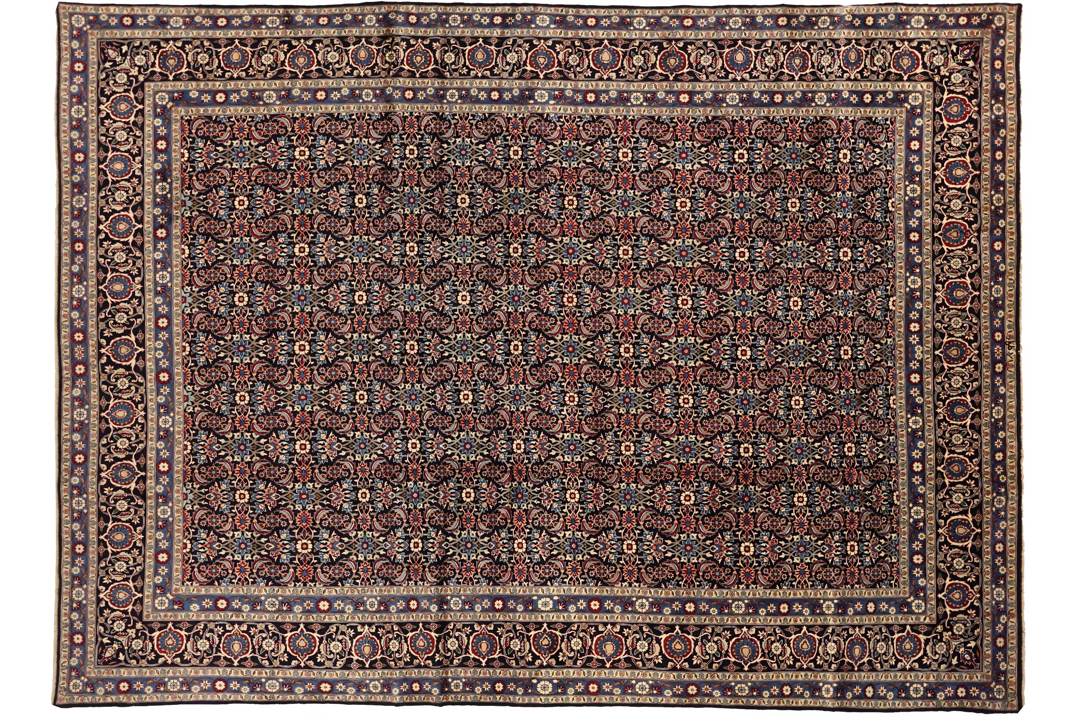 Antique Persian Yazd Traditional Rug 75593