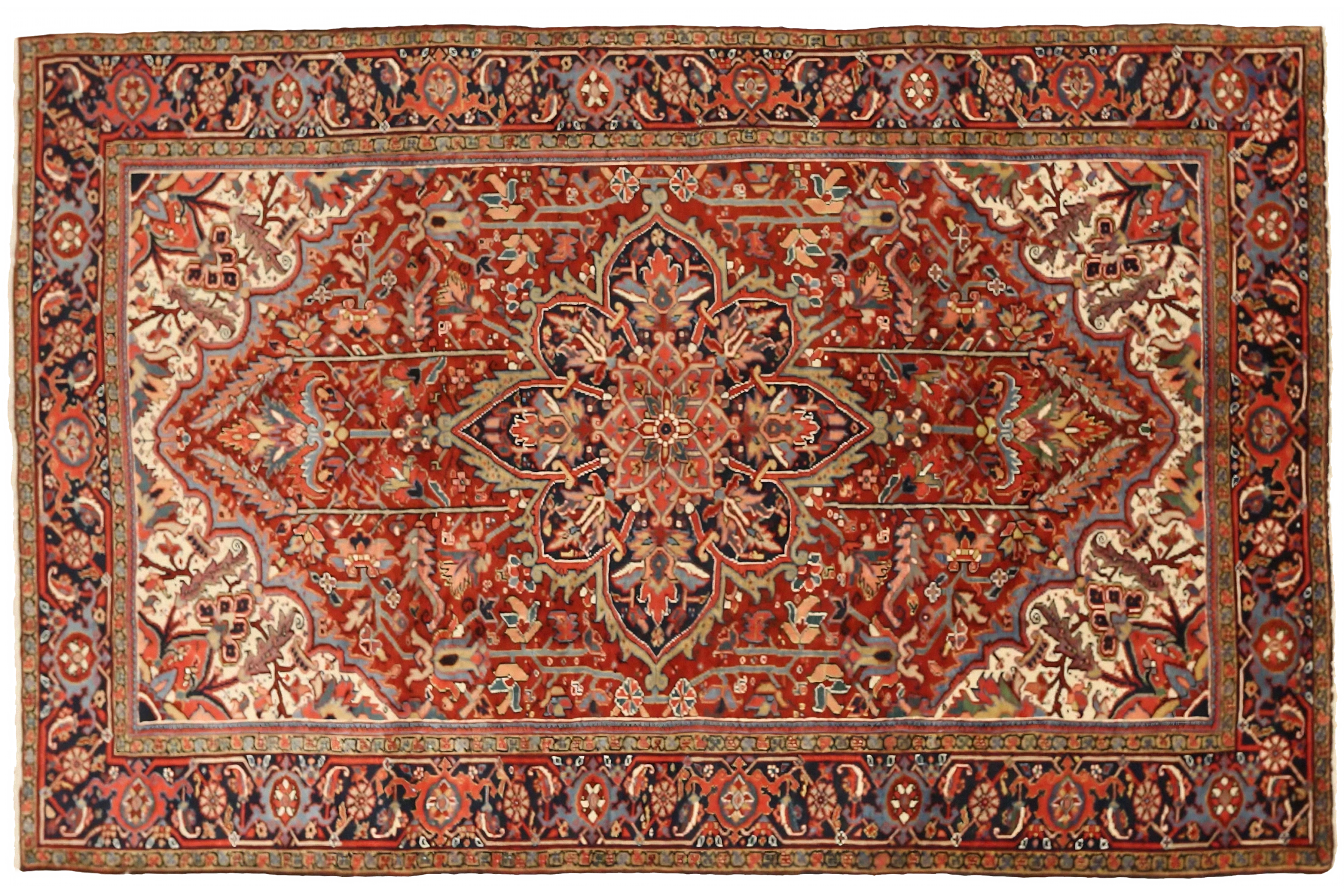 Antique Persian Heriz Traditional Rug 75602