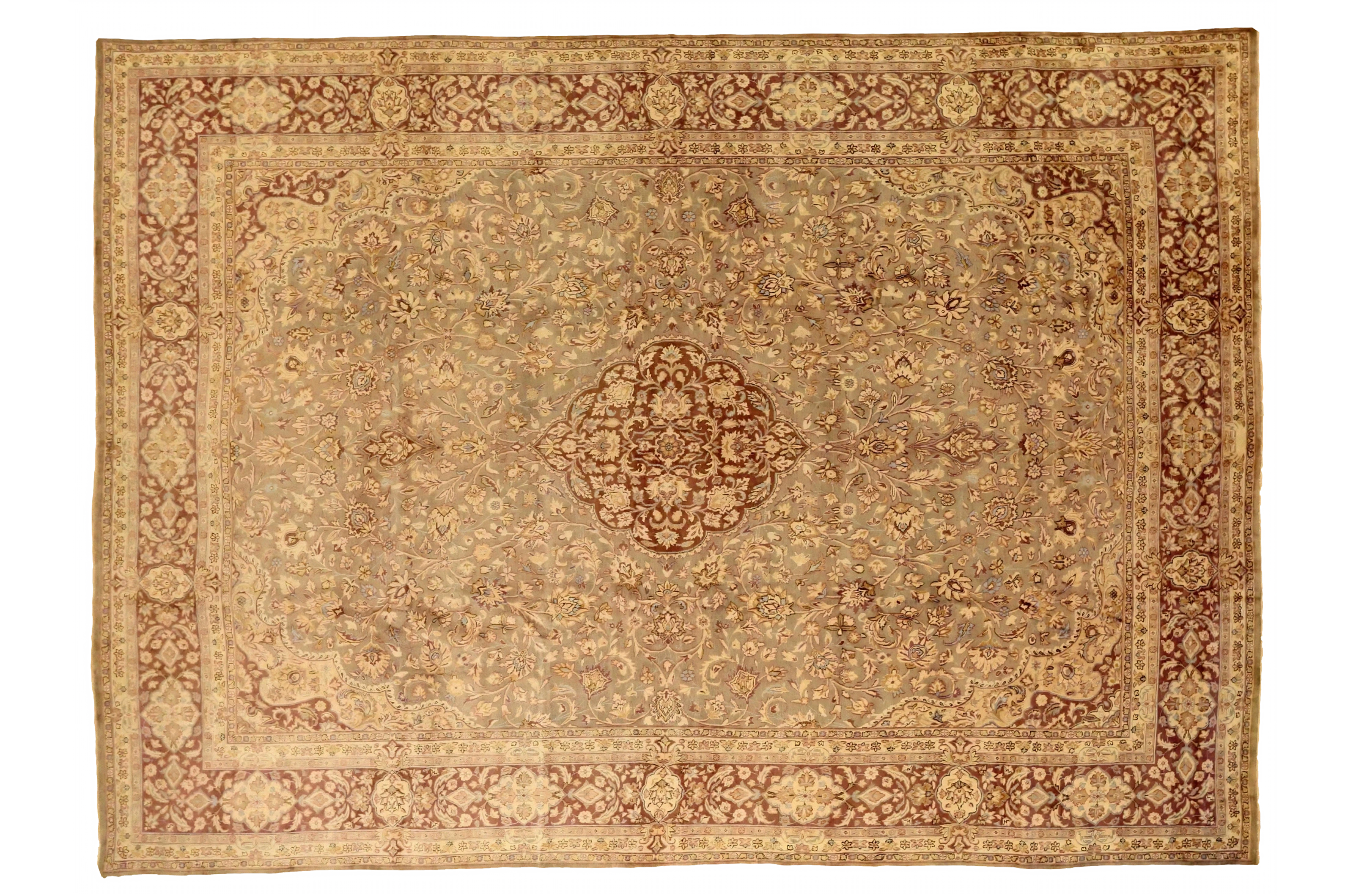 Antique Persian Kerman Traditional Rug 75603