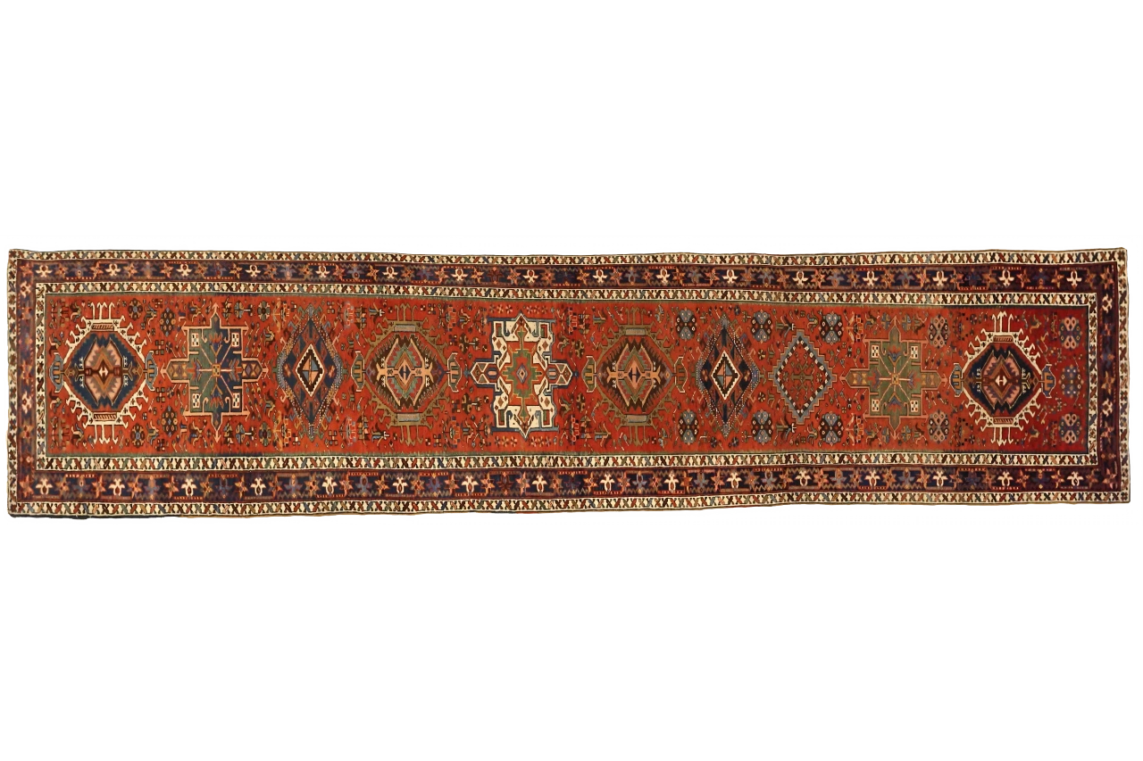 Antique Persian Gharajeh Traditional Rug 75604