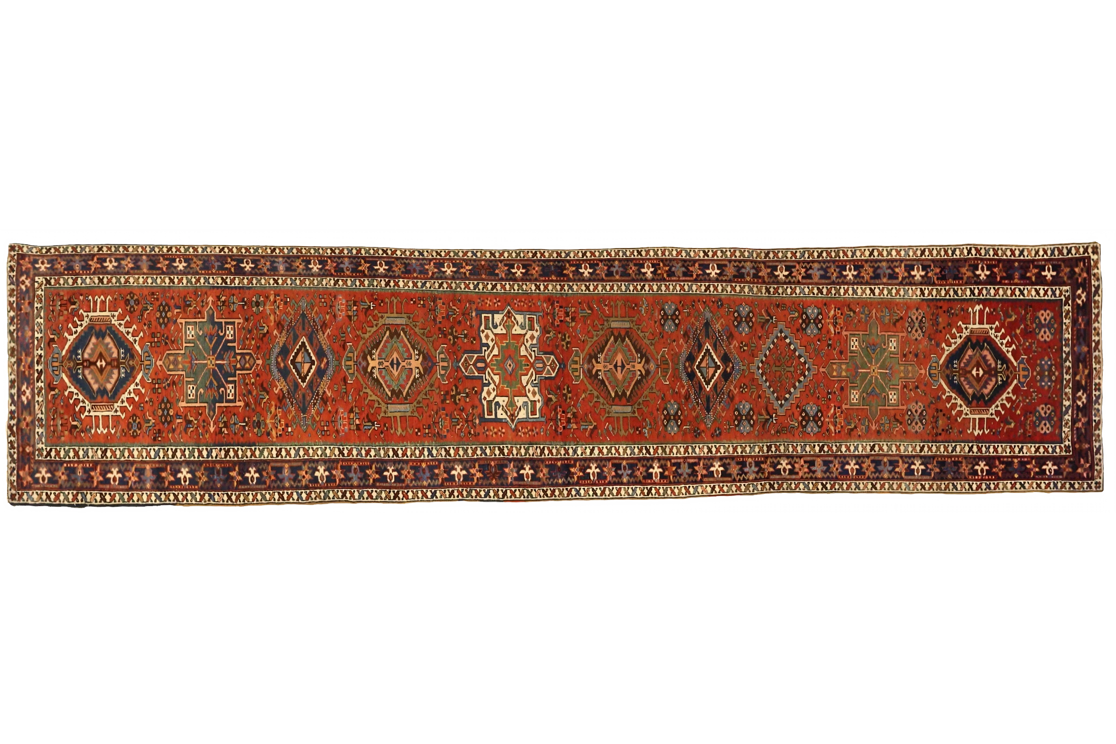 Antique Persian Gharajeh Traditional Rug 75604