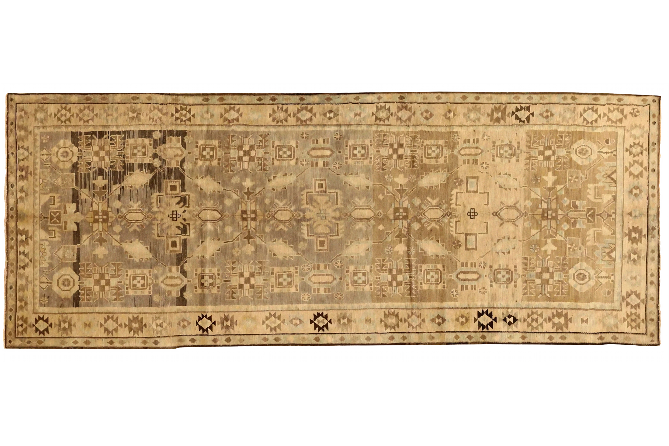 Antique Persian Hamadan Transitional Rug 75613