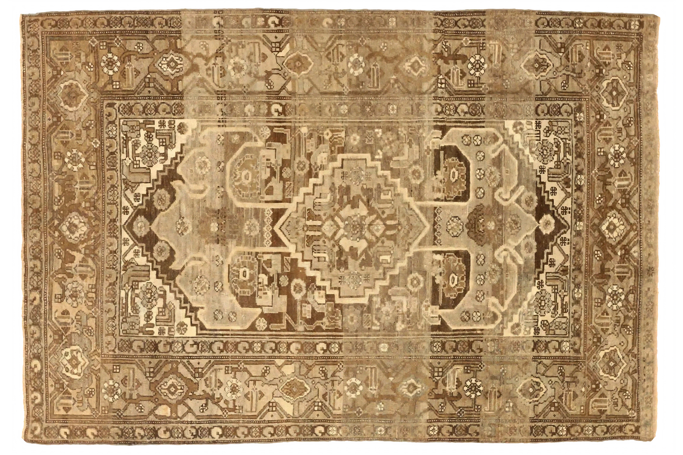 Antique Persian Zanjan Transitional Rug 75626