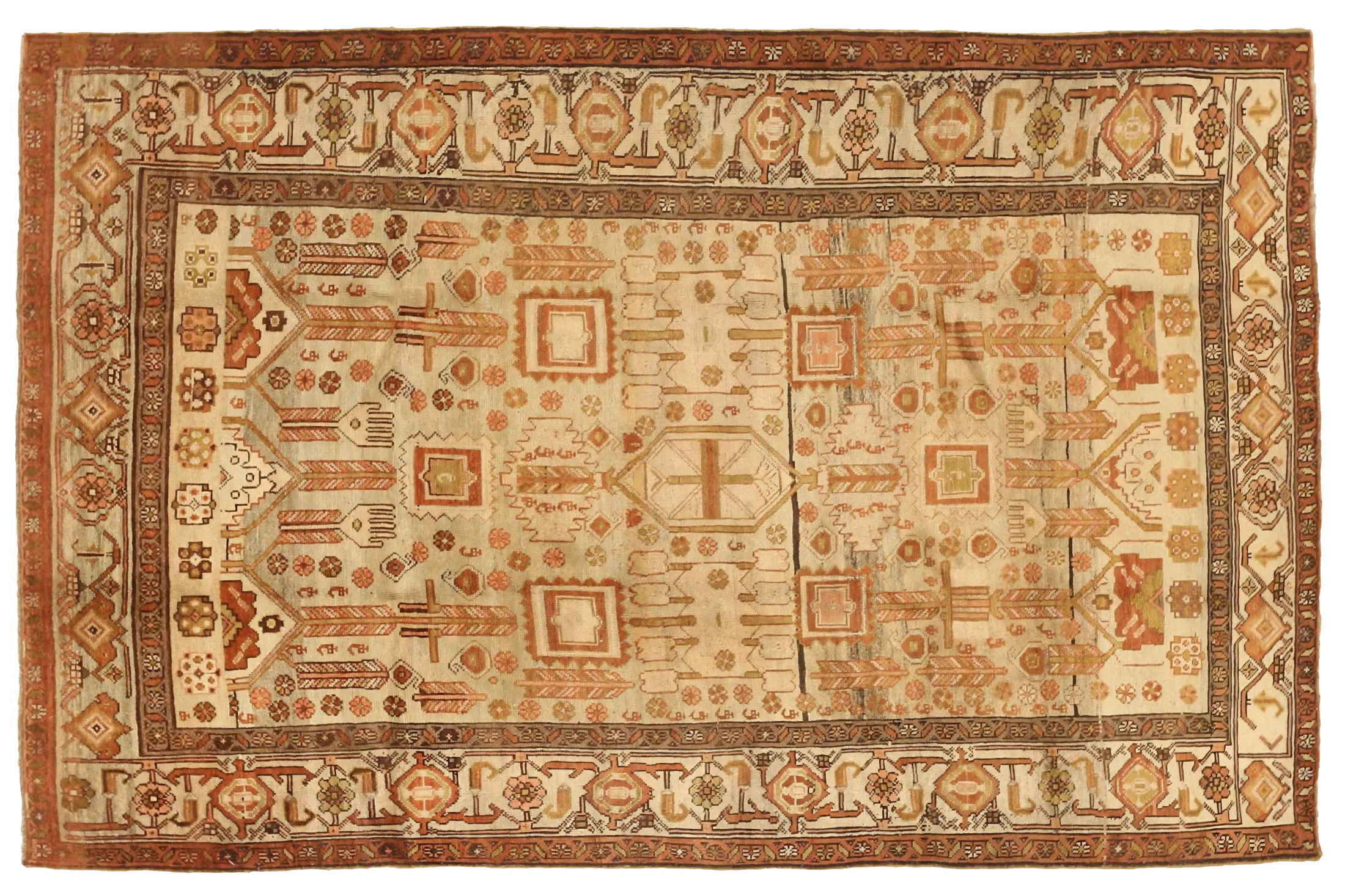 Antique Persian Bijar Traditional Rug 75640