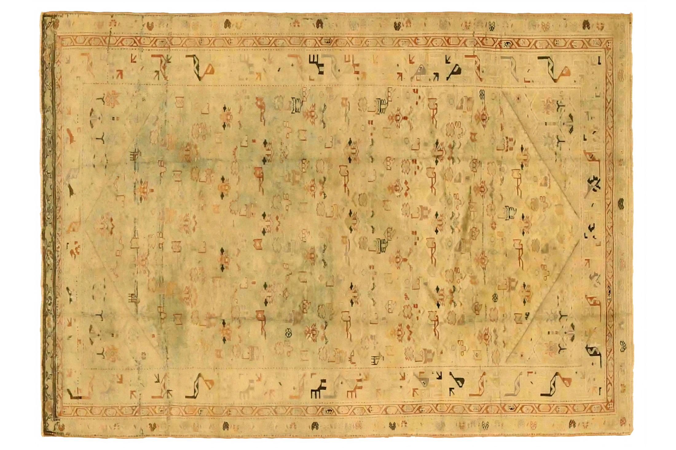 Antique Persian Malayer Transitional Rug 75658