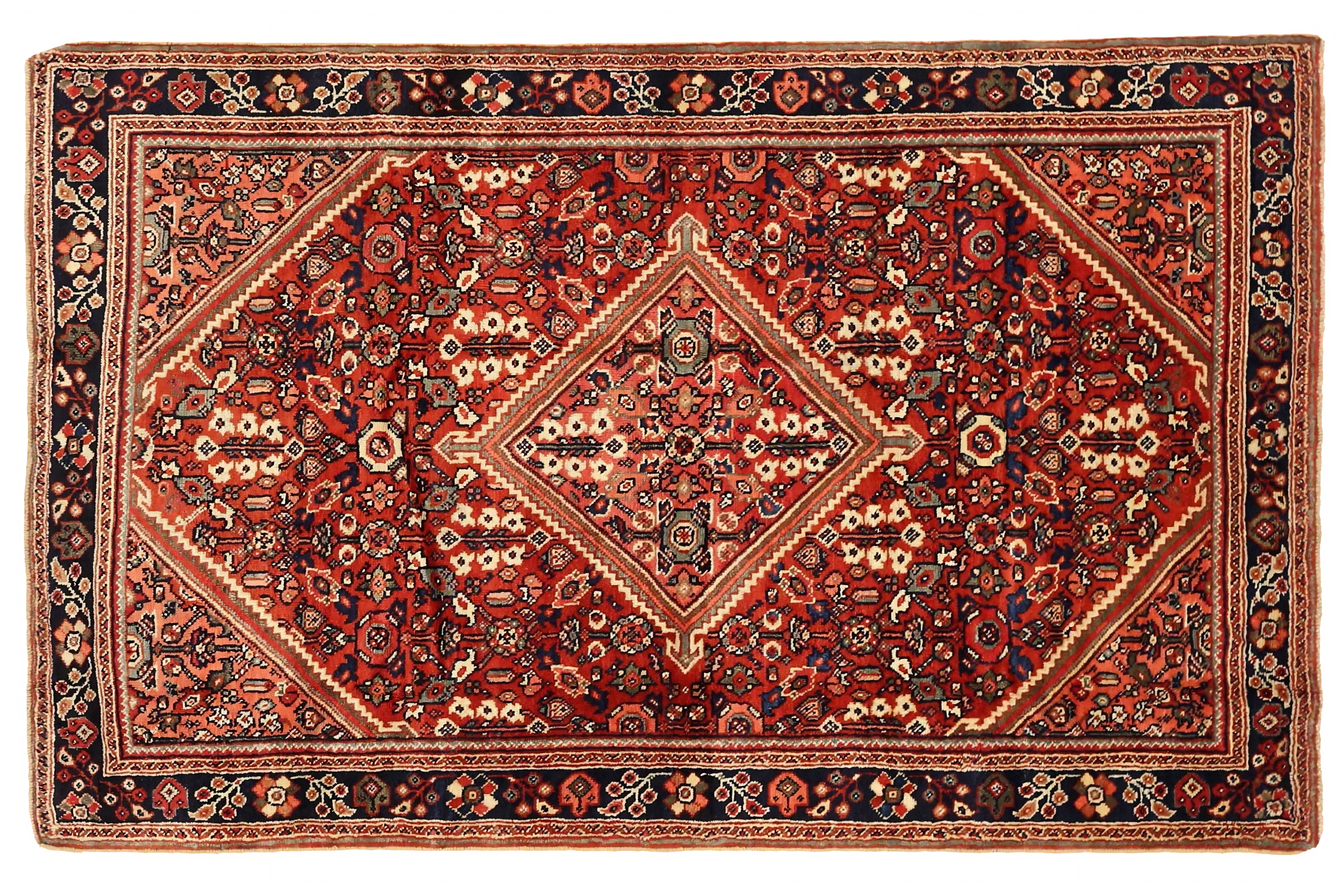 Antique Persian Meshkabad Traditional Rug 75659