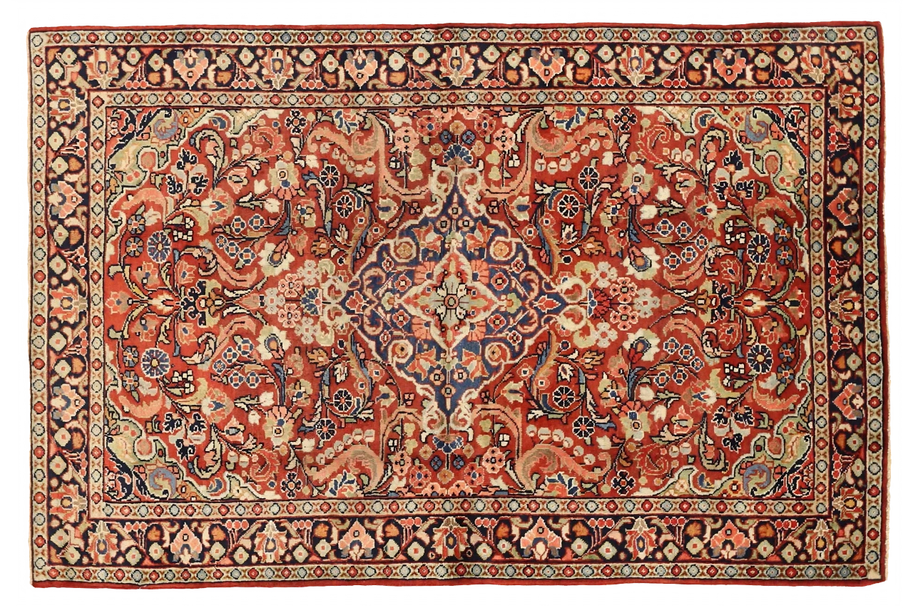 Antique Persian Mahal Traditional Rug 75661