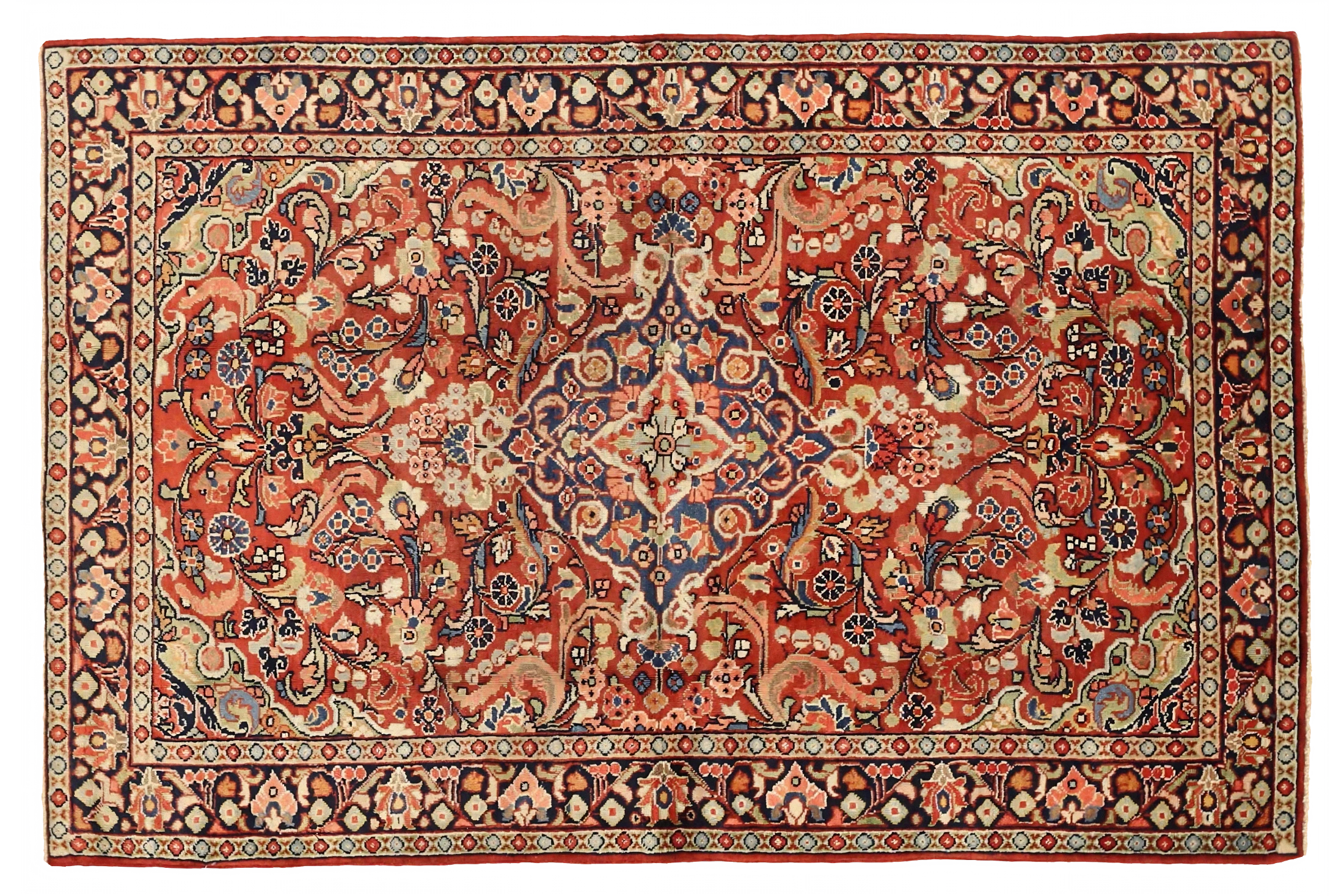 Antique Persian Mahal Traditional Rug 75661