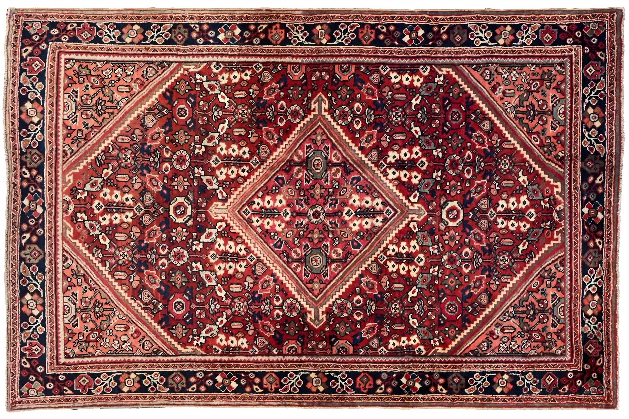 Antique Persian Meshkabad Traditional Rug 75662