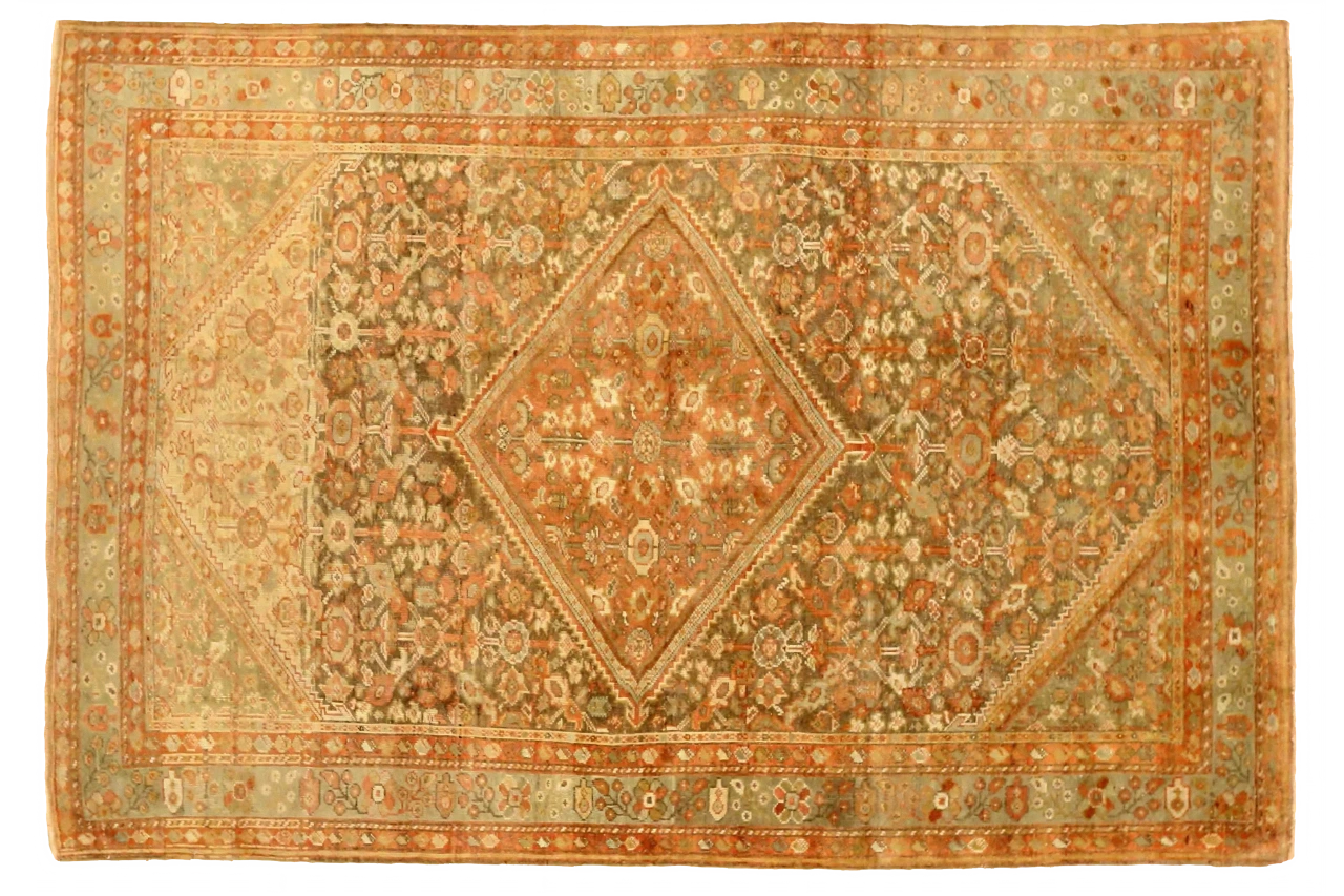 Antique Persian Meshkabad Transitional Rug 75663