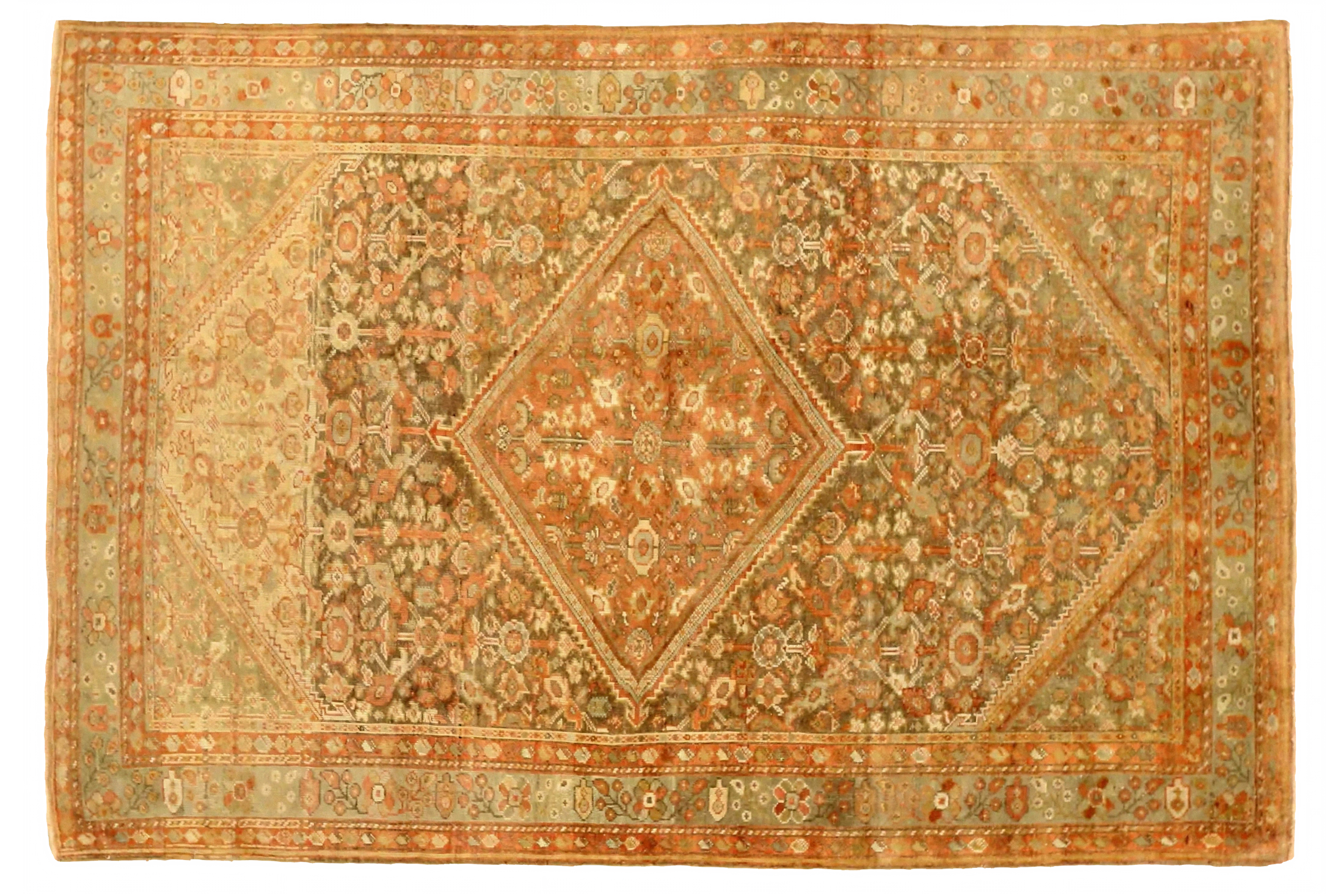 Antique Persian Meshkabad Transitional Rug 75663
