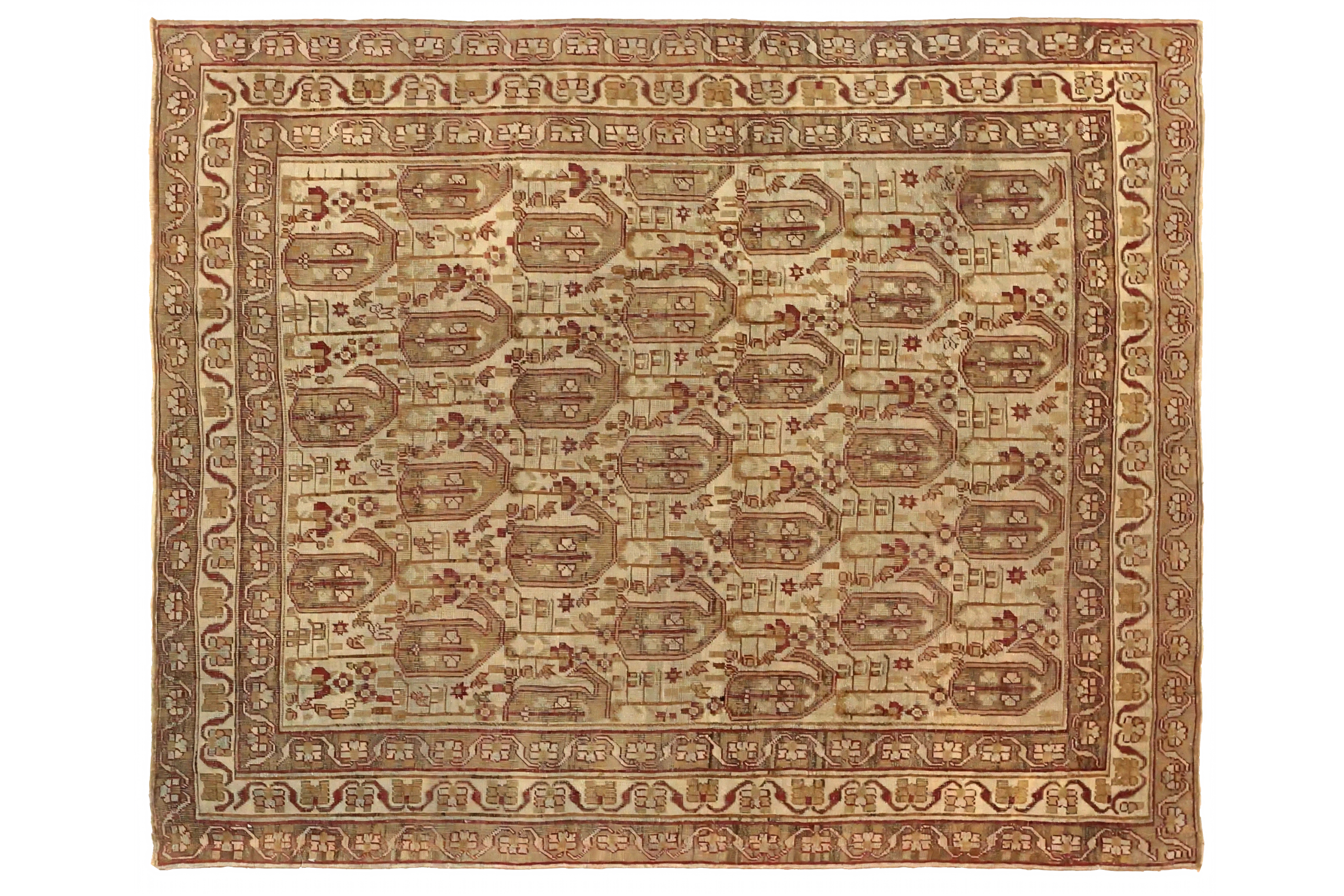 Antique Persian Sirjan Traditional Rug 75665