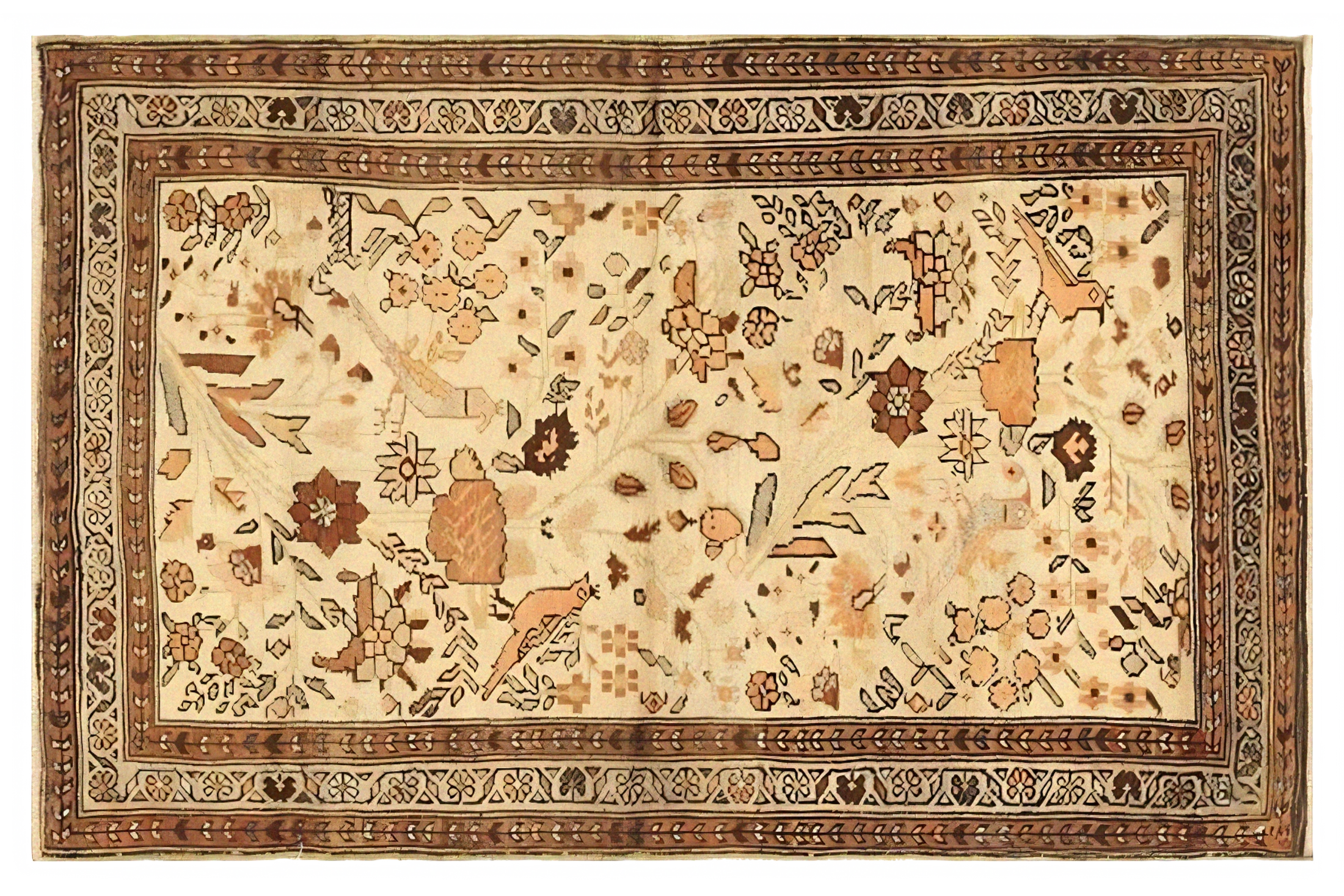 Antique Persian Tafresh Traditional Rug 75666