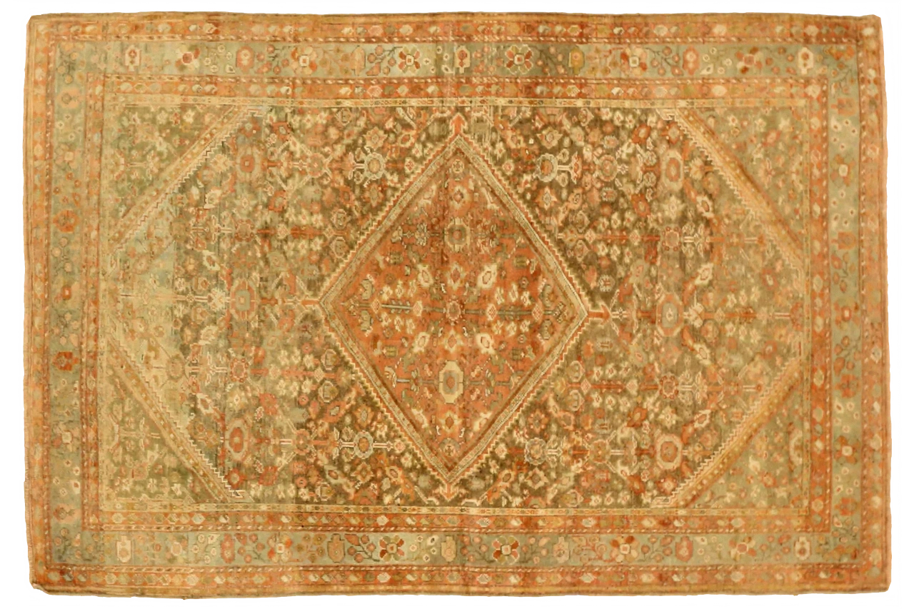 Antique Persian Meshkabad Transitional Rug 75667