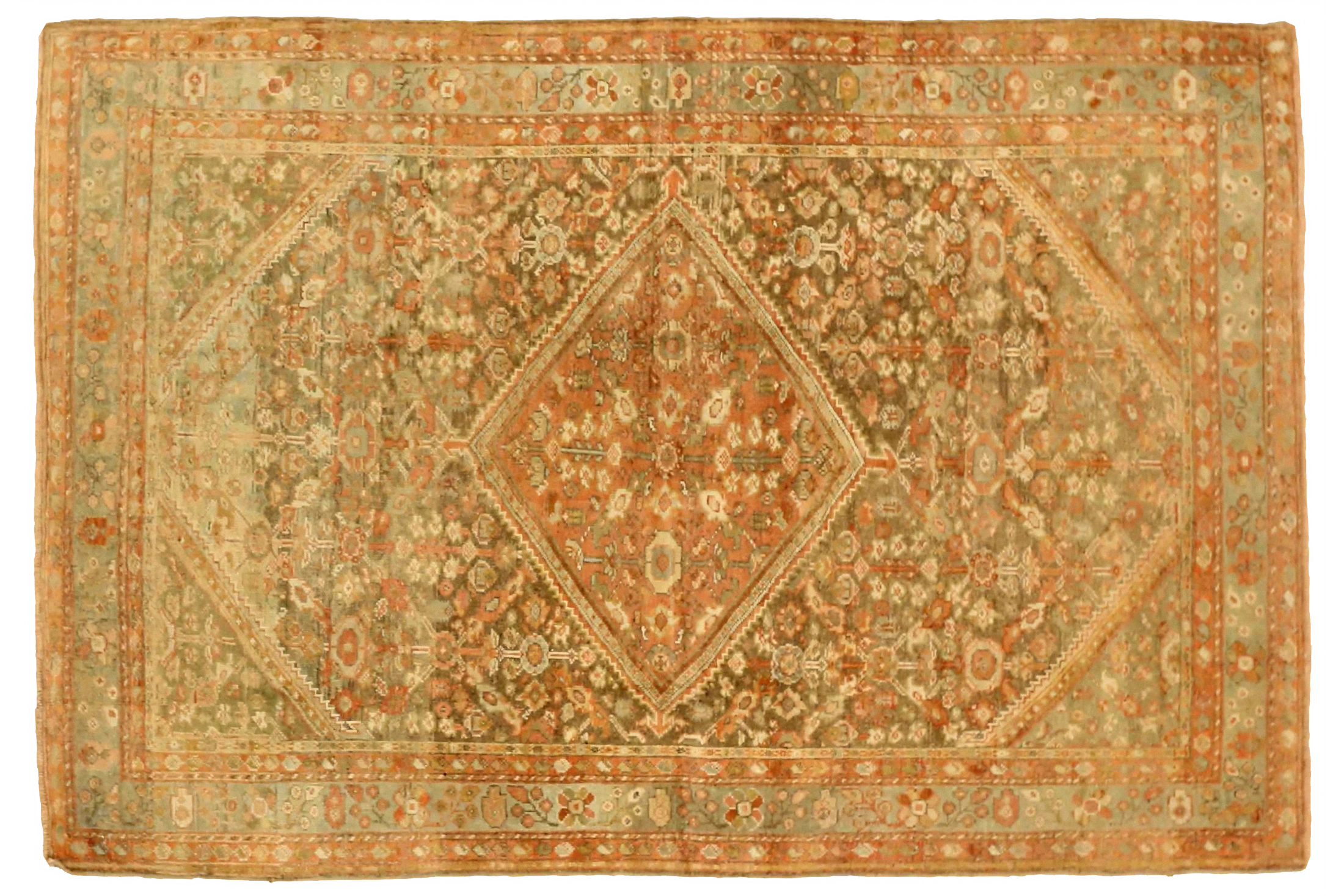 Antique Persian Meshkabad Transitional Rug 75667