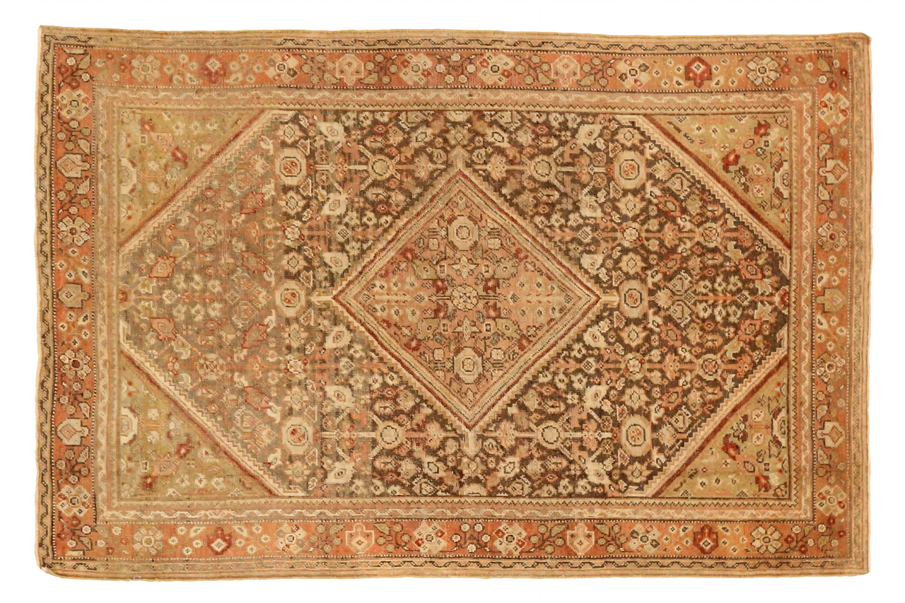 Antique Persian Meshkabad Traditional Rug 75668