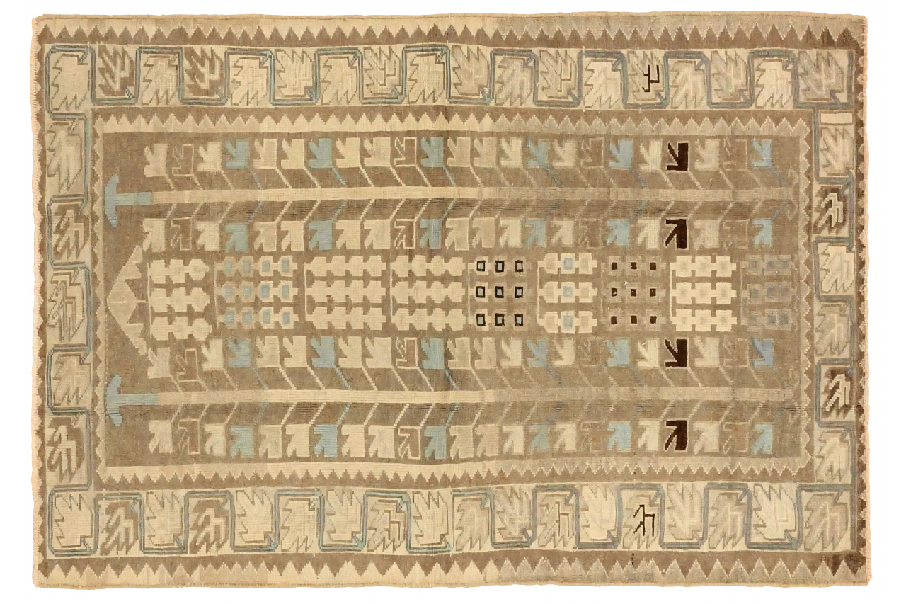 Antique Persian Saveh Transitional Rug 75672