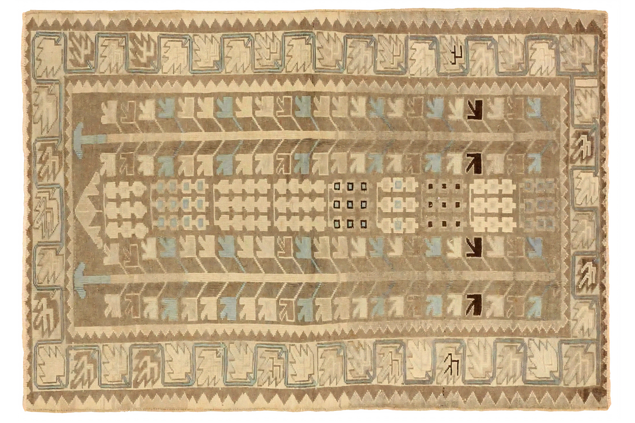 Antique Persian Saveh Transitional Rug 75672