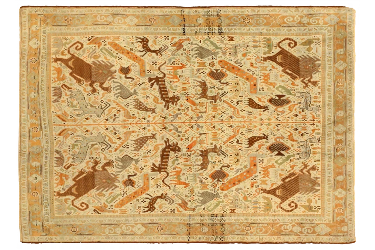 Antique Persian Malayer Traditional Rug 75675
