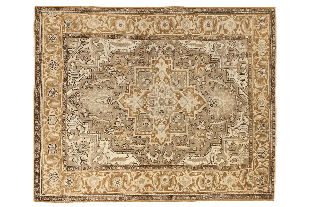 Antique Persian Heriz Traditional Rug 75689