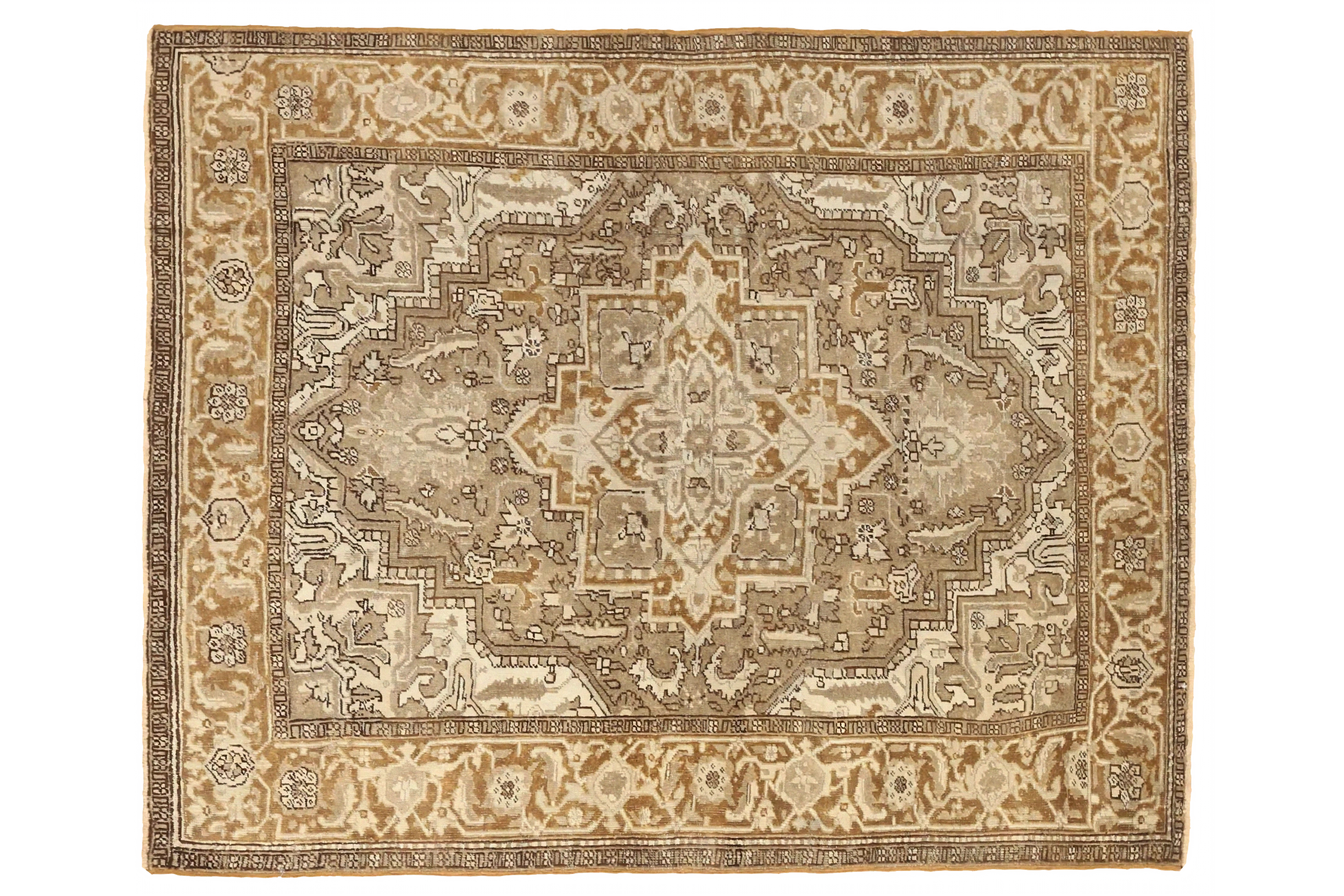 Antique Persian Heriz Traditional Rug 75689