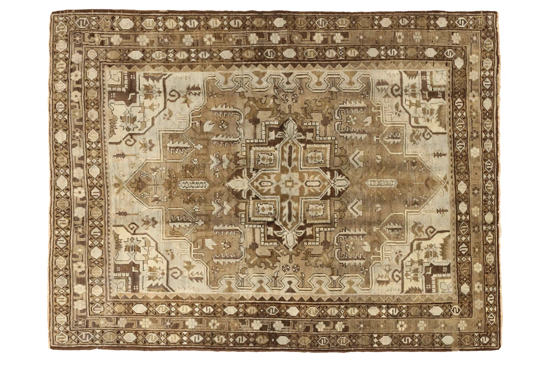 Antique Persian Heriz Traditional Rug 75697