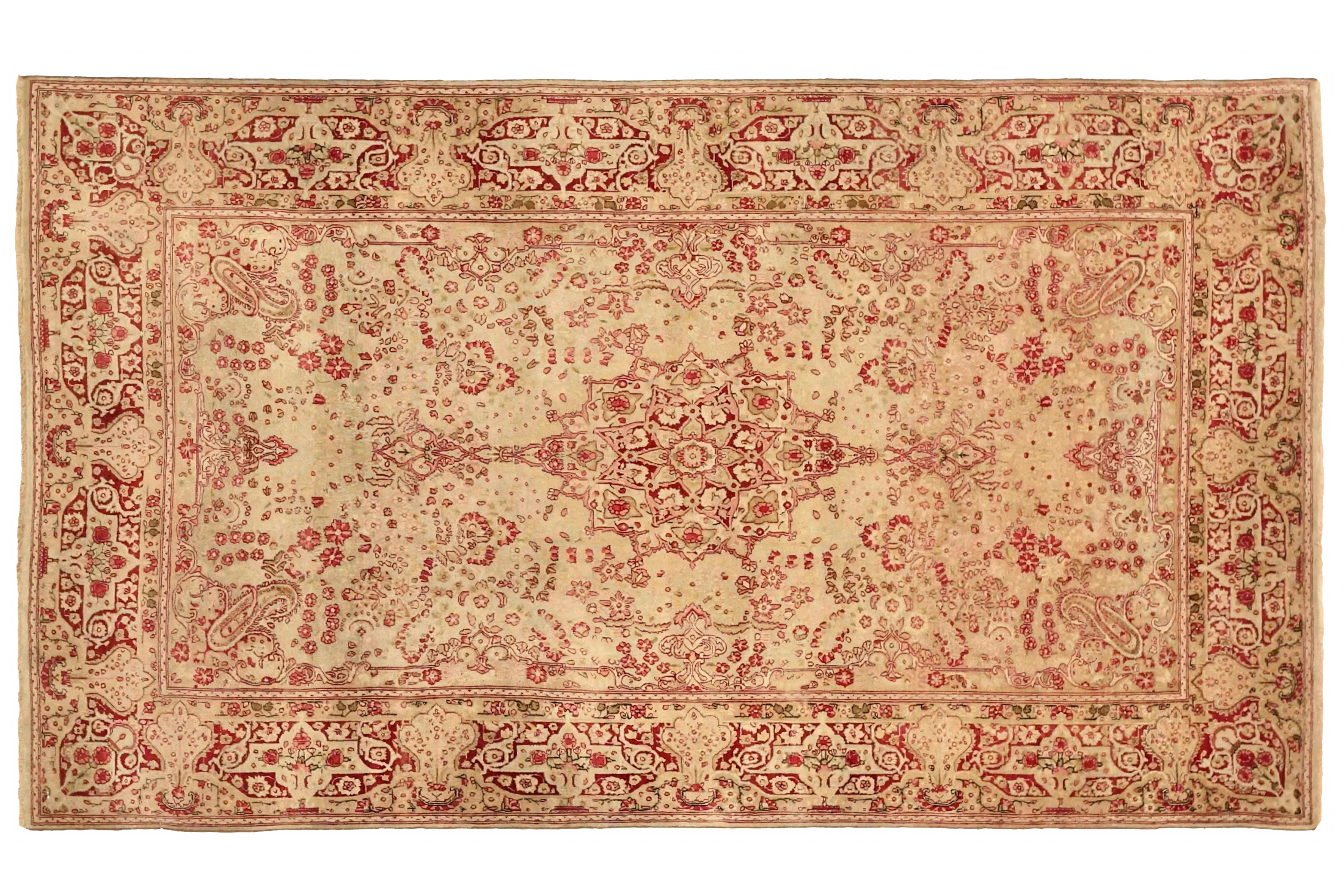 Antique Persian Kerman Transitional Rug 75701