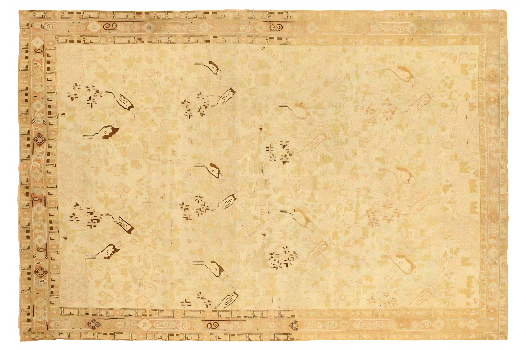 Antique Persian Malayer Transitional Rug 75703