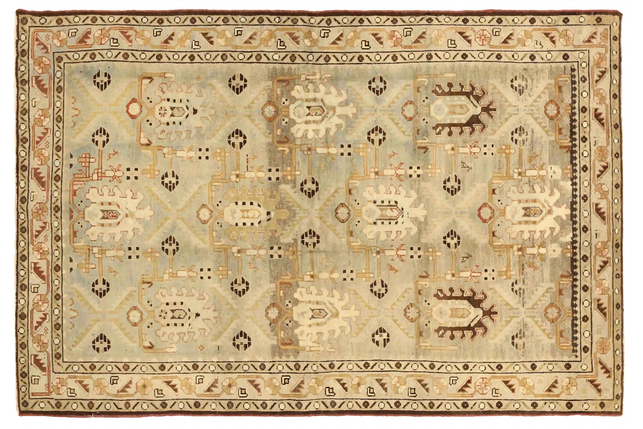 Antique Persian Malayer Transitional Rug 75708