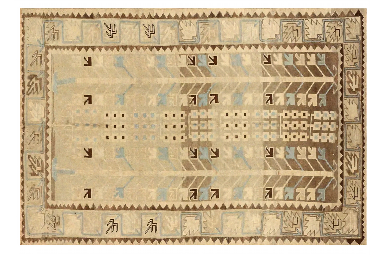 Antique Persian Saveh Transitional Rug 75717