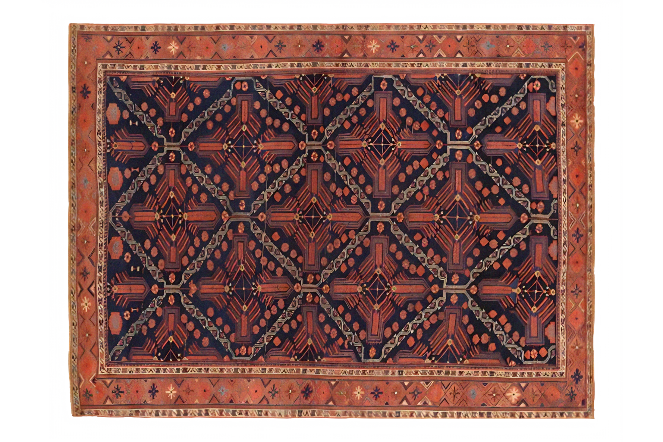 Antique Persian Sirjan Traditional Rug 75720