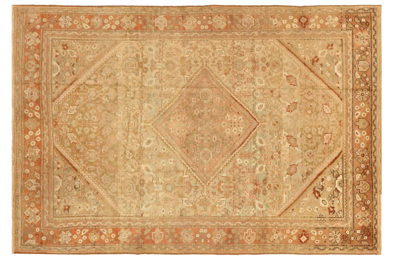 Antique Persian Meshkabad Traditional Rug 75730