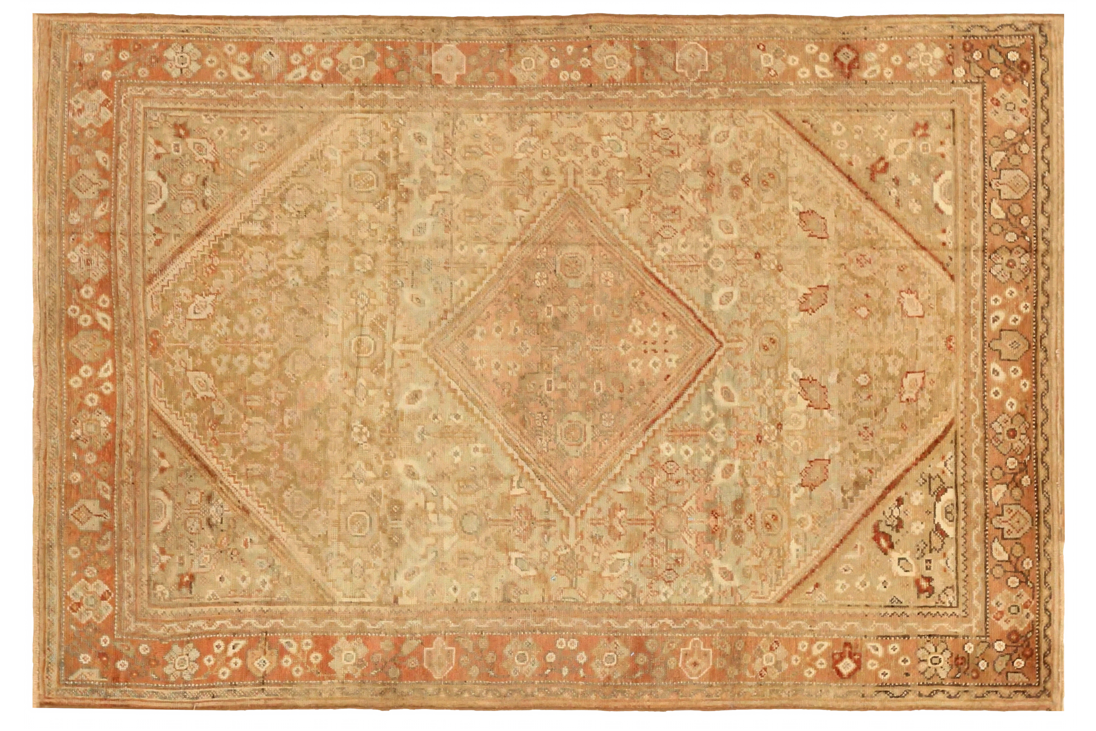 Antique Persian Meshkabad Traditional Rug 75730