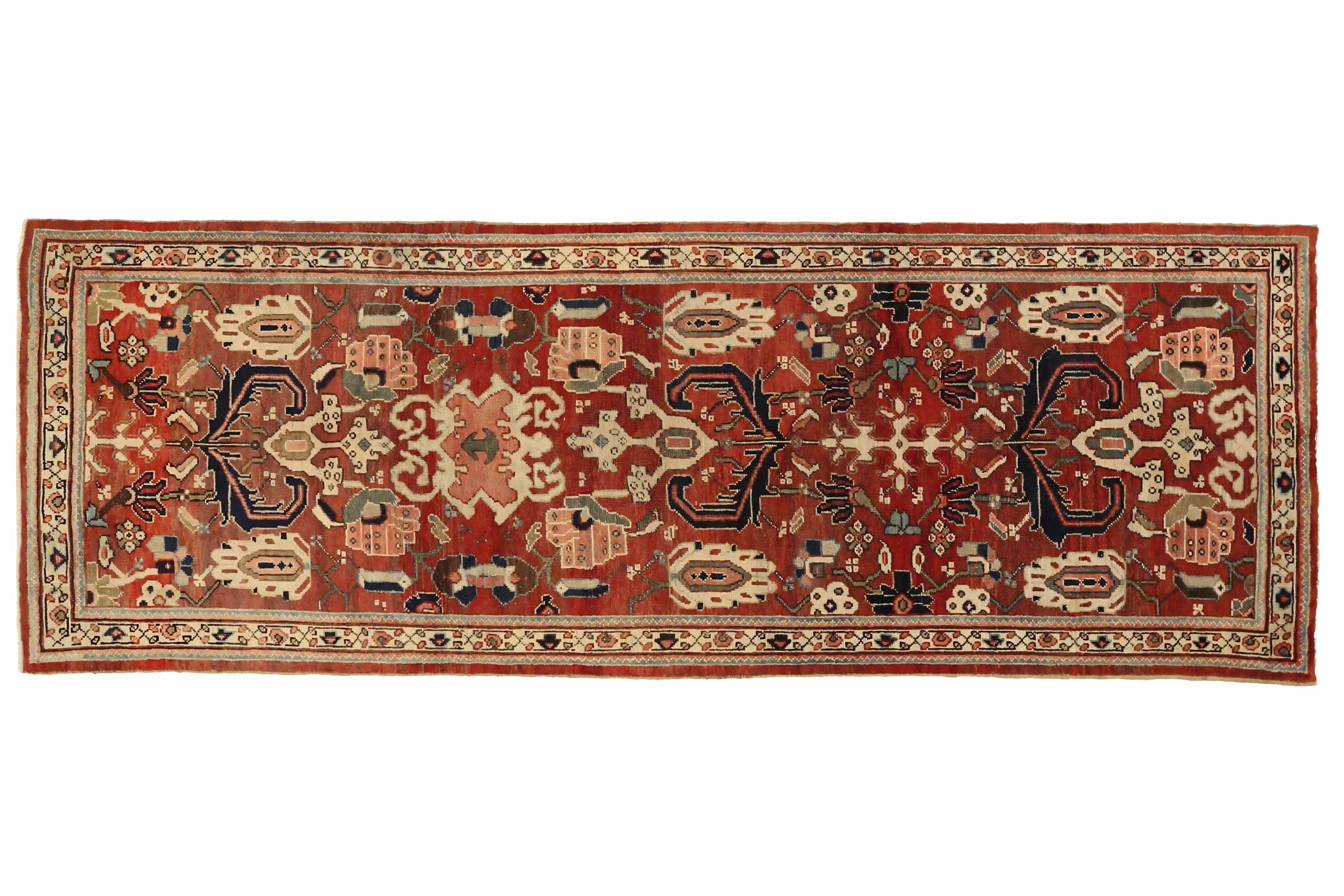 Antique Persian Meshkabad Traditional Rug 75738
