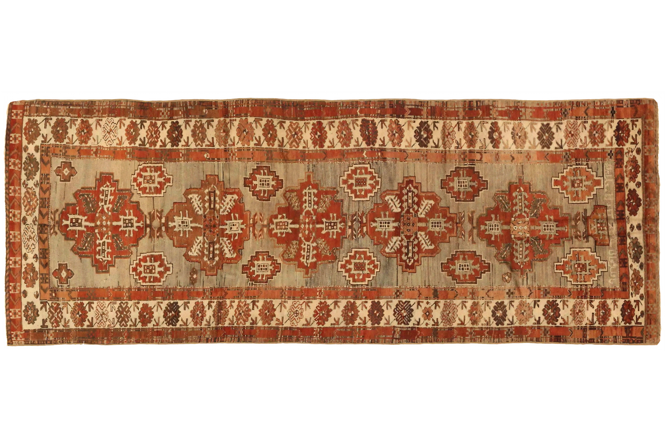 Antique Persian Varamin Traditional Rug 75745