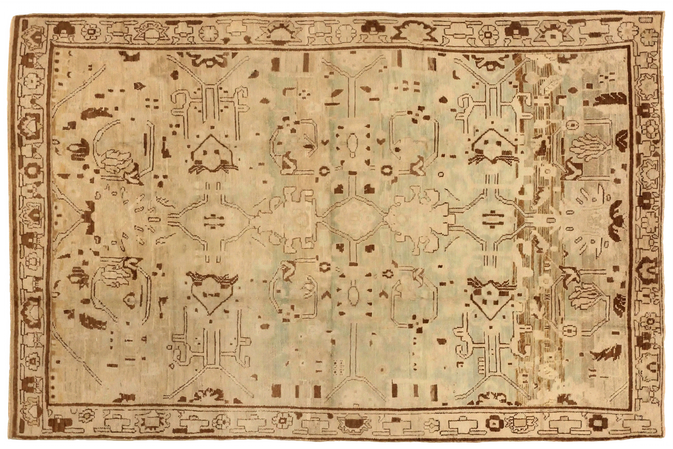 Antique Persian Malayer Transitional Rug 75750