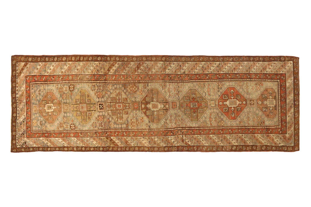 Antique Persian Azarbaijan Transitional Rug 75759