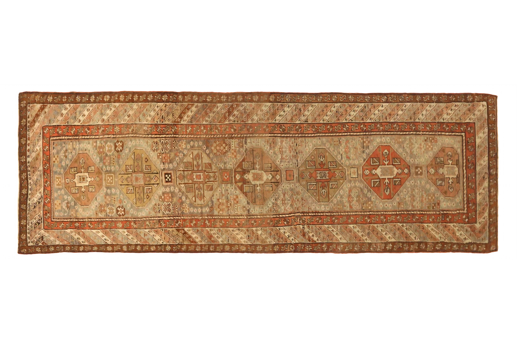 Antique Persian Azarbaijan Transitional Rug 75759