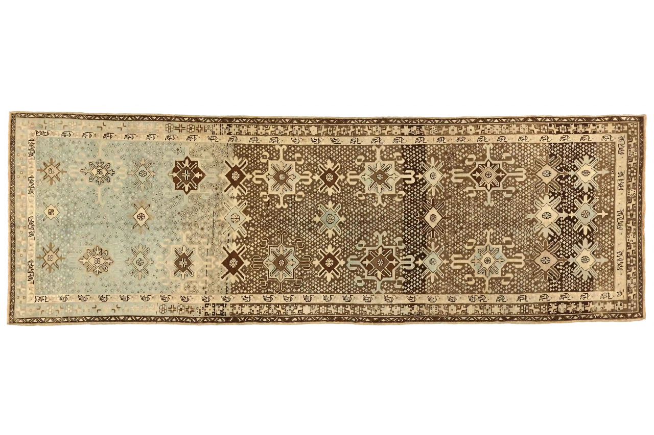 Antique Persian Gharajeh Transitional Rug 75801