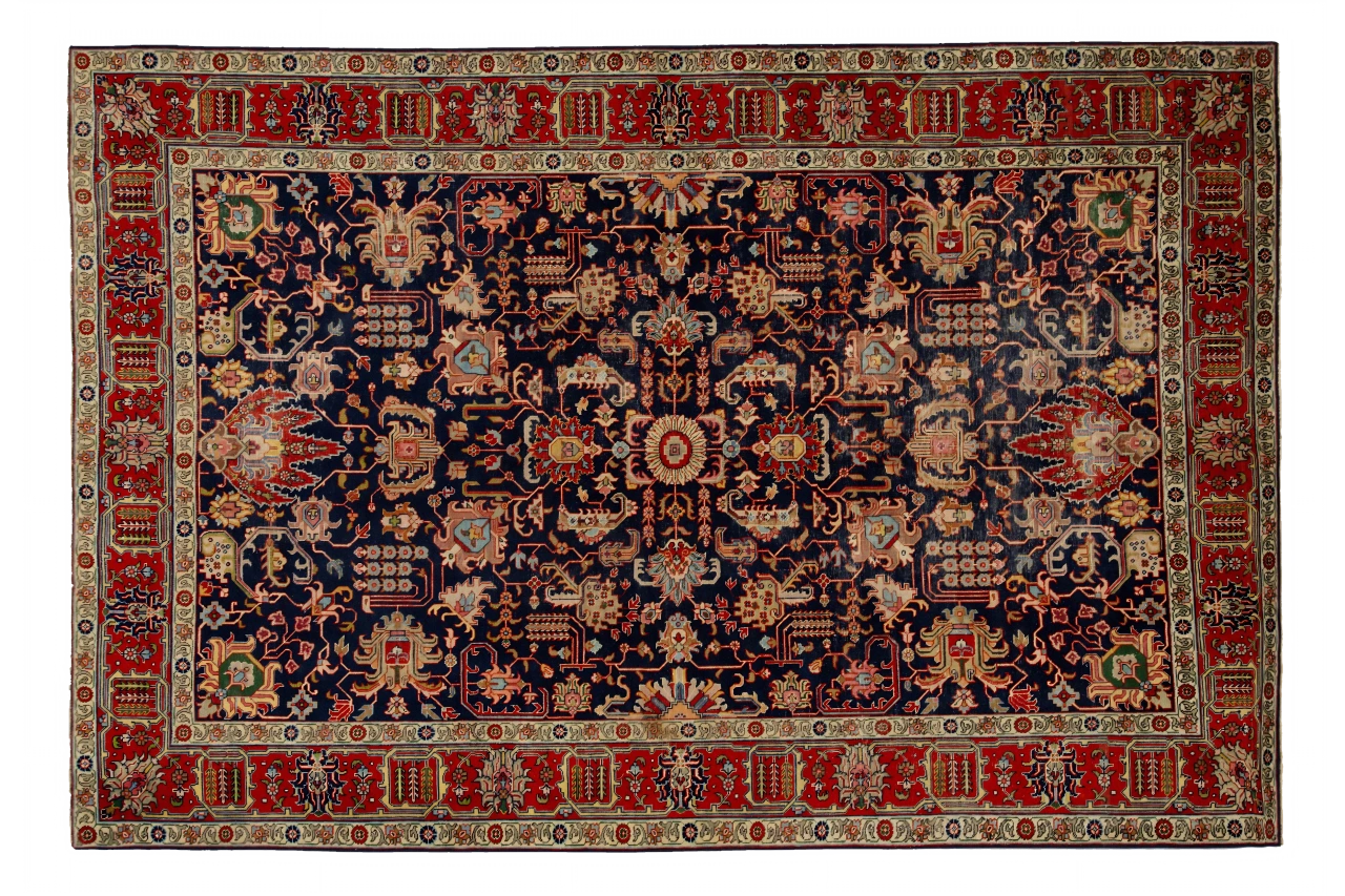 Antique Persian Tabriz Traditional Rug 88415