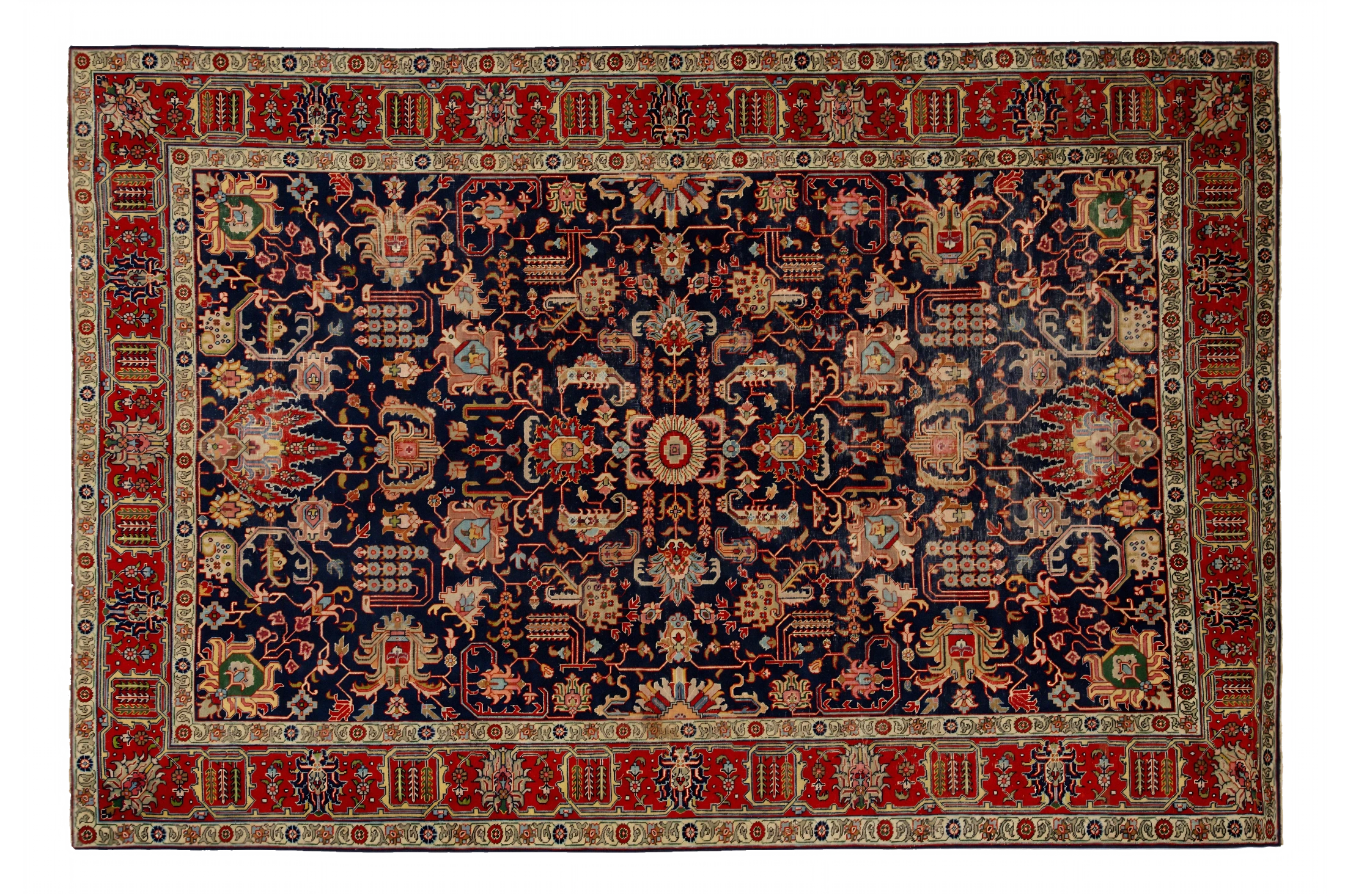 Antique Persian Tabriz Traditional Rug 88415