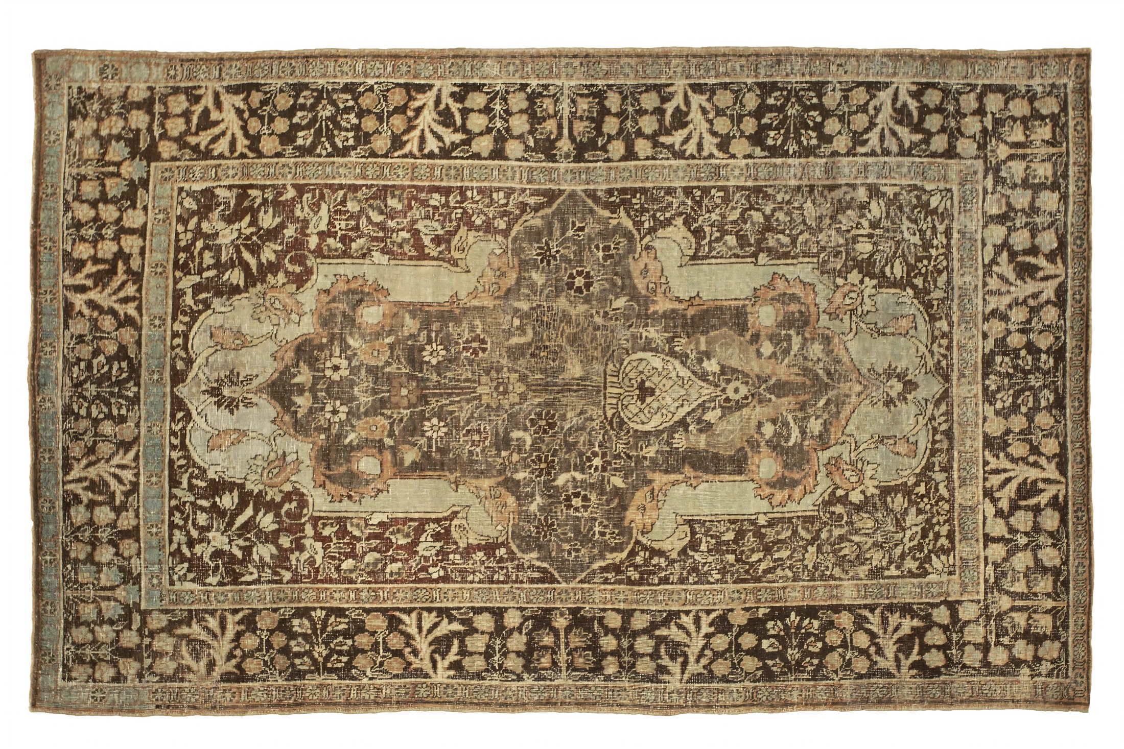 Antique Persian Mahal Transitional Rug 88766