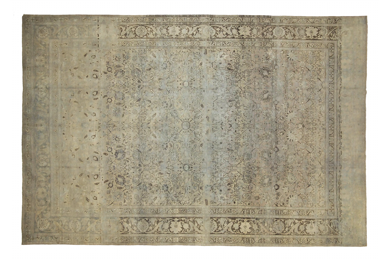 Antique Persian Tabriz Transitional Rug 88769