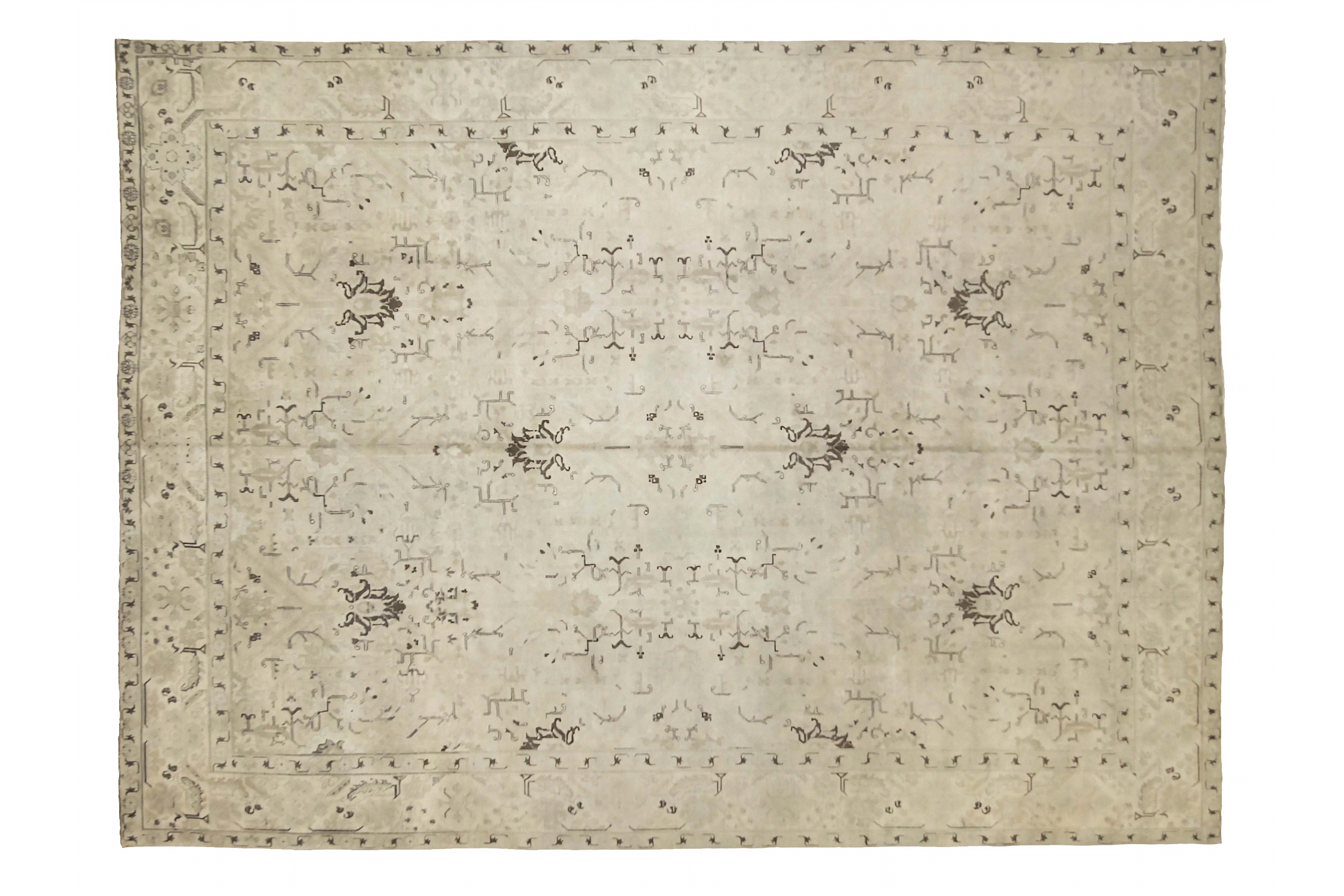 Antique Persian Tabriz Transitional Rug 88770