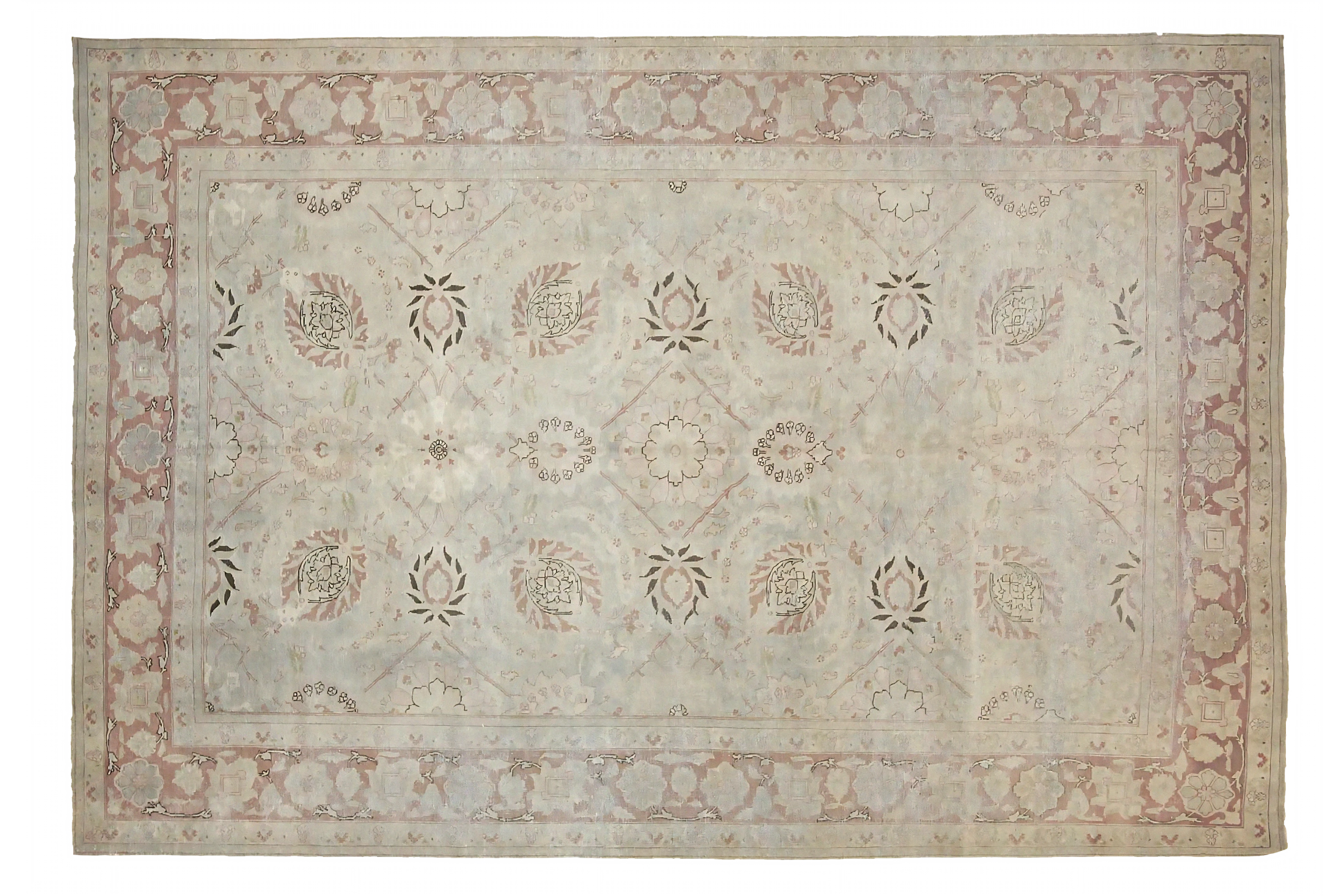 Antique Persian Tabriz Transitional Rug 88775