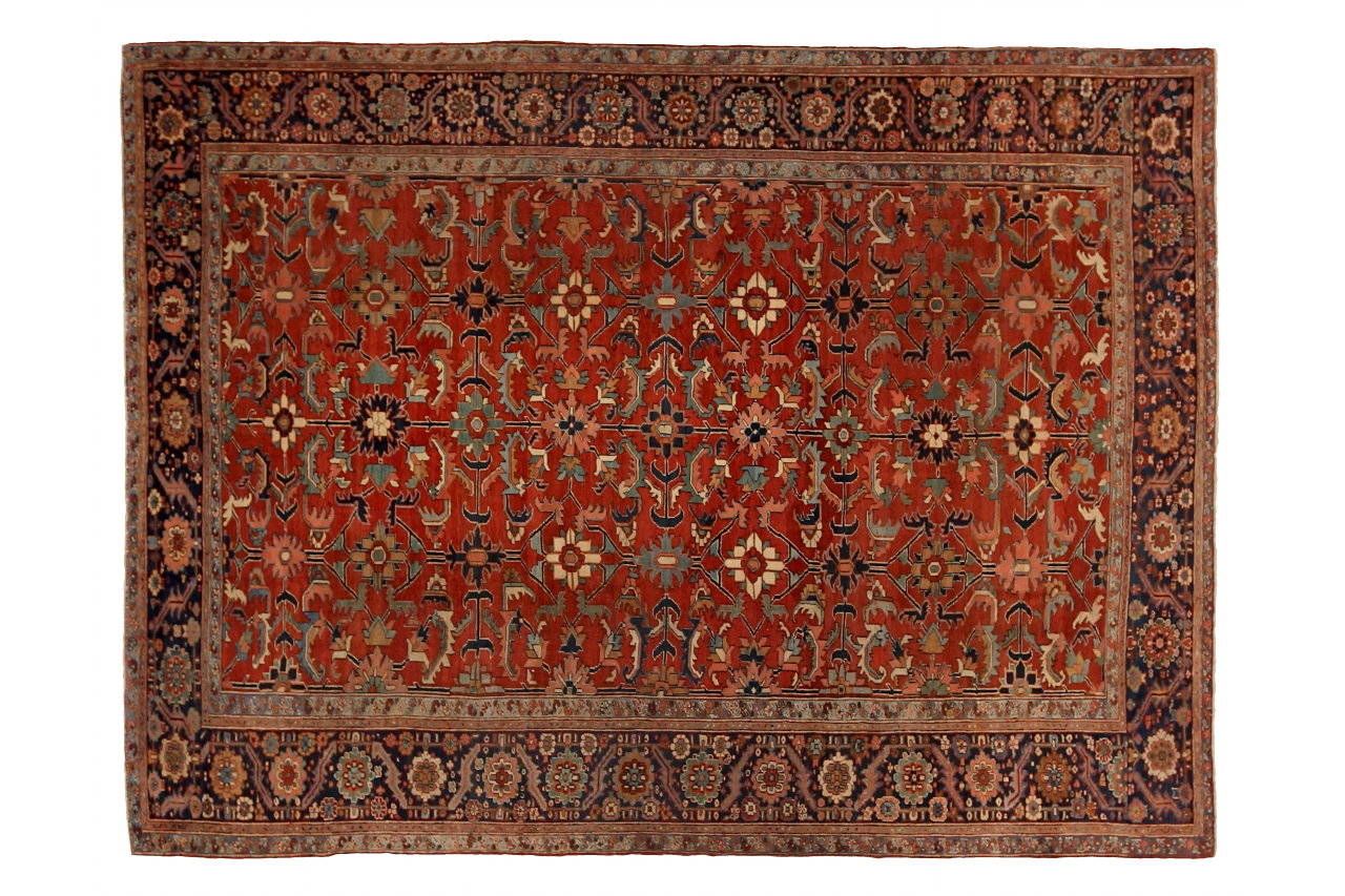 Antique Persian Heriz Traditional Rug 88800